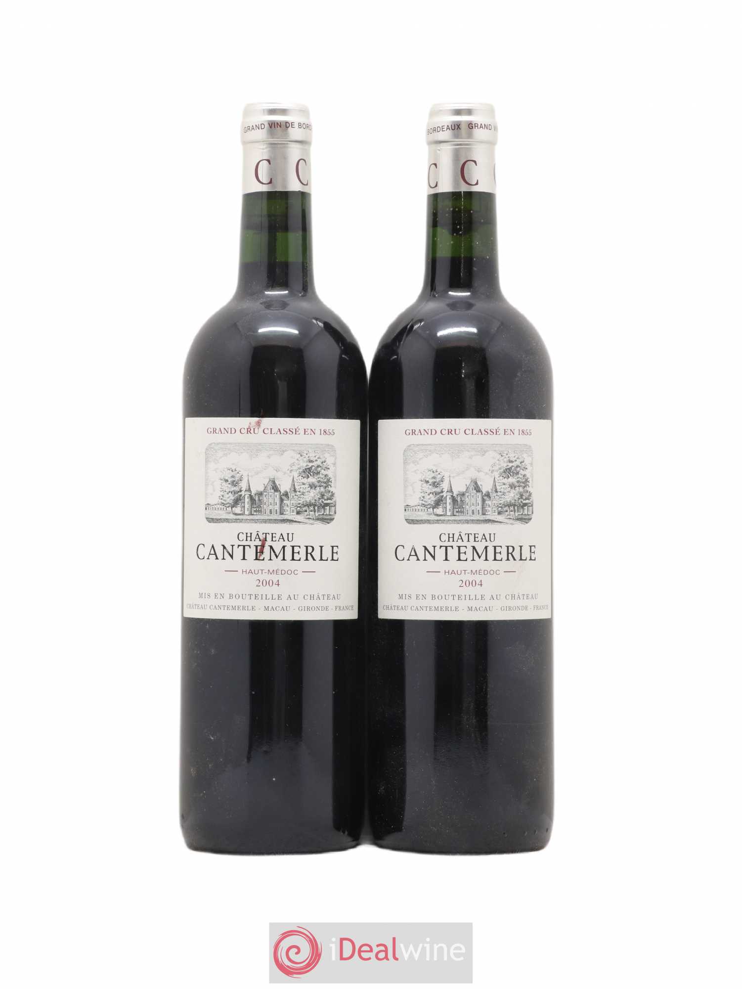 Château Cantemerle 5ème Grand Cru Classé 2004 - Lot de 2 bouteilles - 0