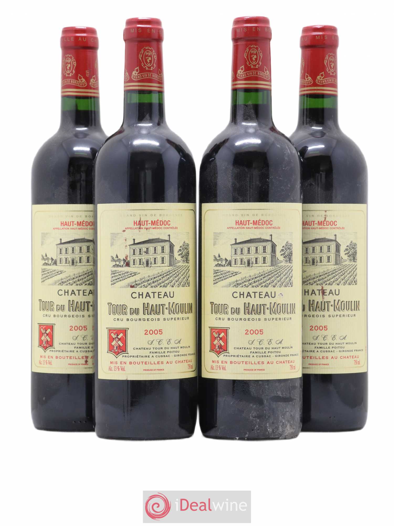 Château Tour du Haut Moulin Cru Bourgeois 2005 - Lot de 4 bouteilles - 0