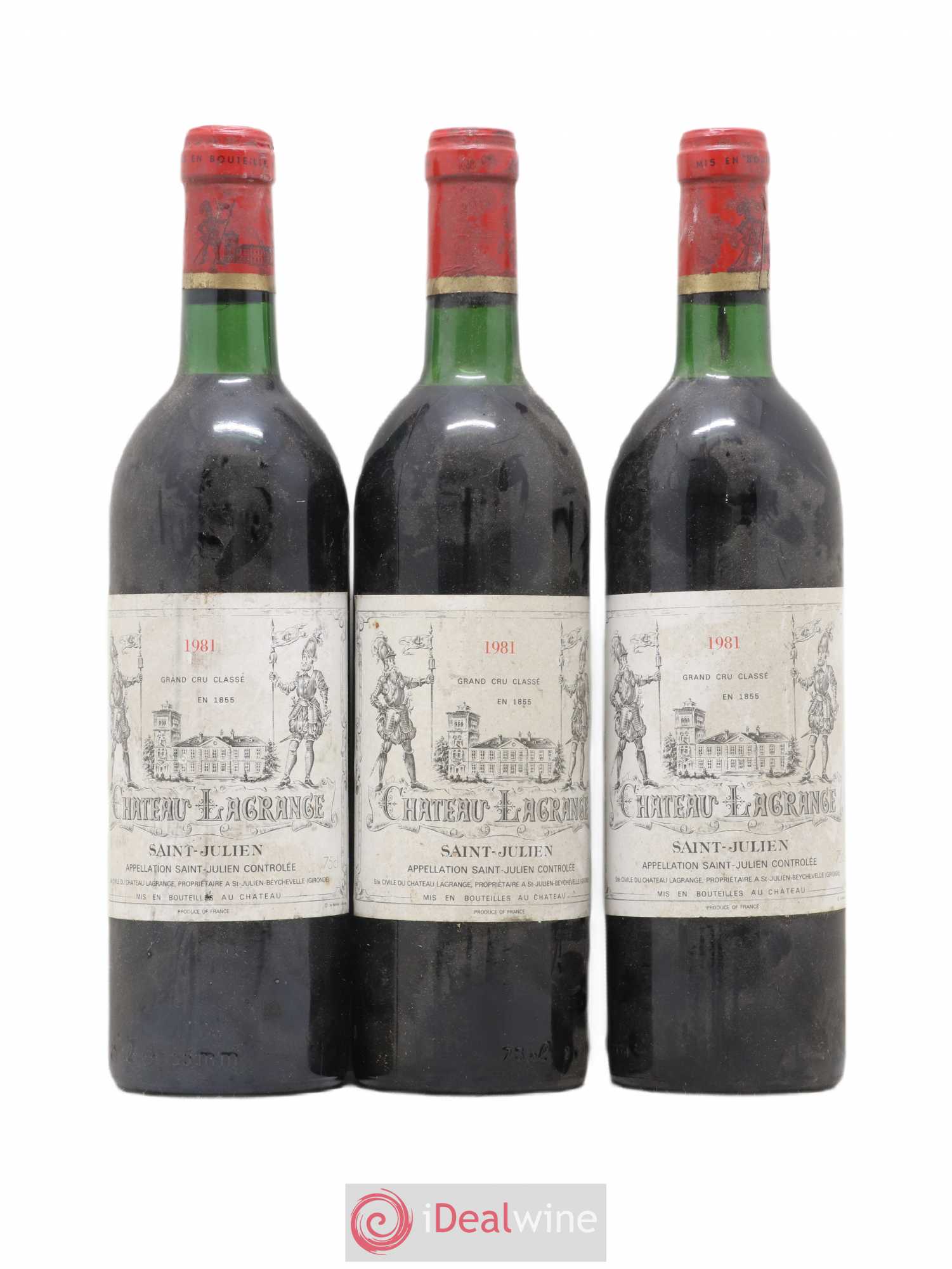 Château Lagrange 3ème Grand Cru Classé 1981 - Lot de 3 bouteilles - 0