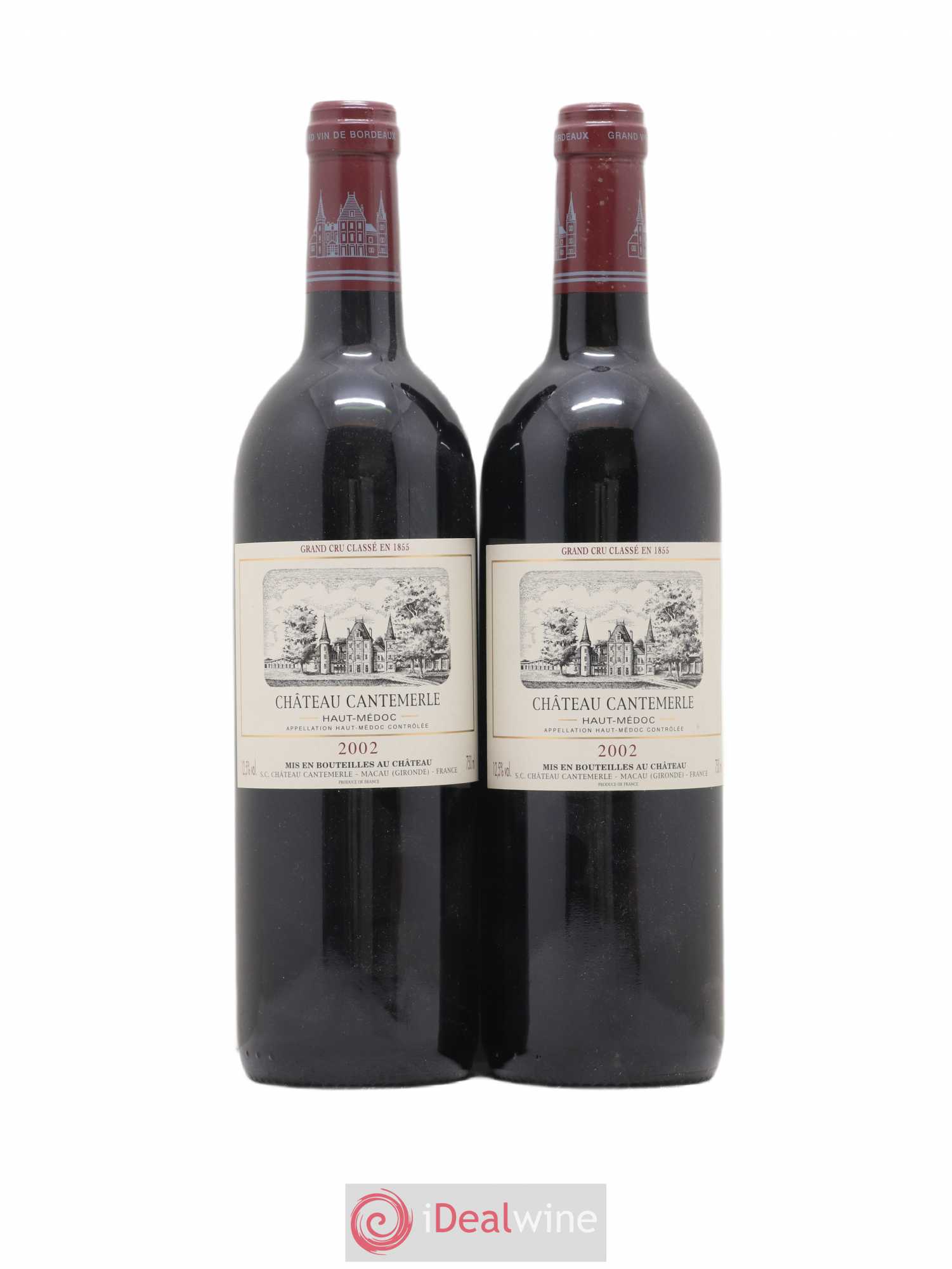Château Cantemerle 5ème Grand Cru Classé 2002 - Lot de 2 bouteilles - 0