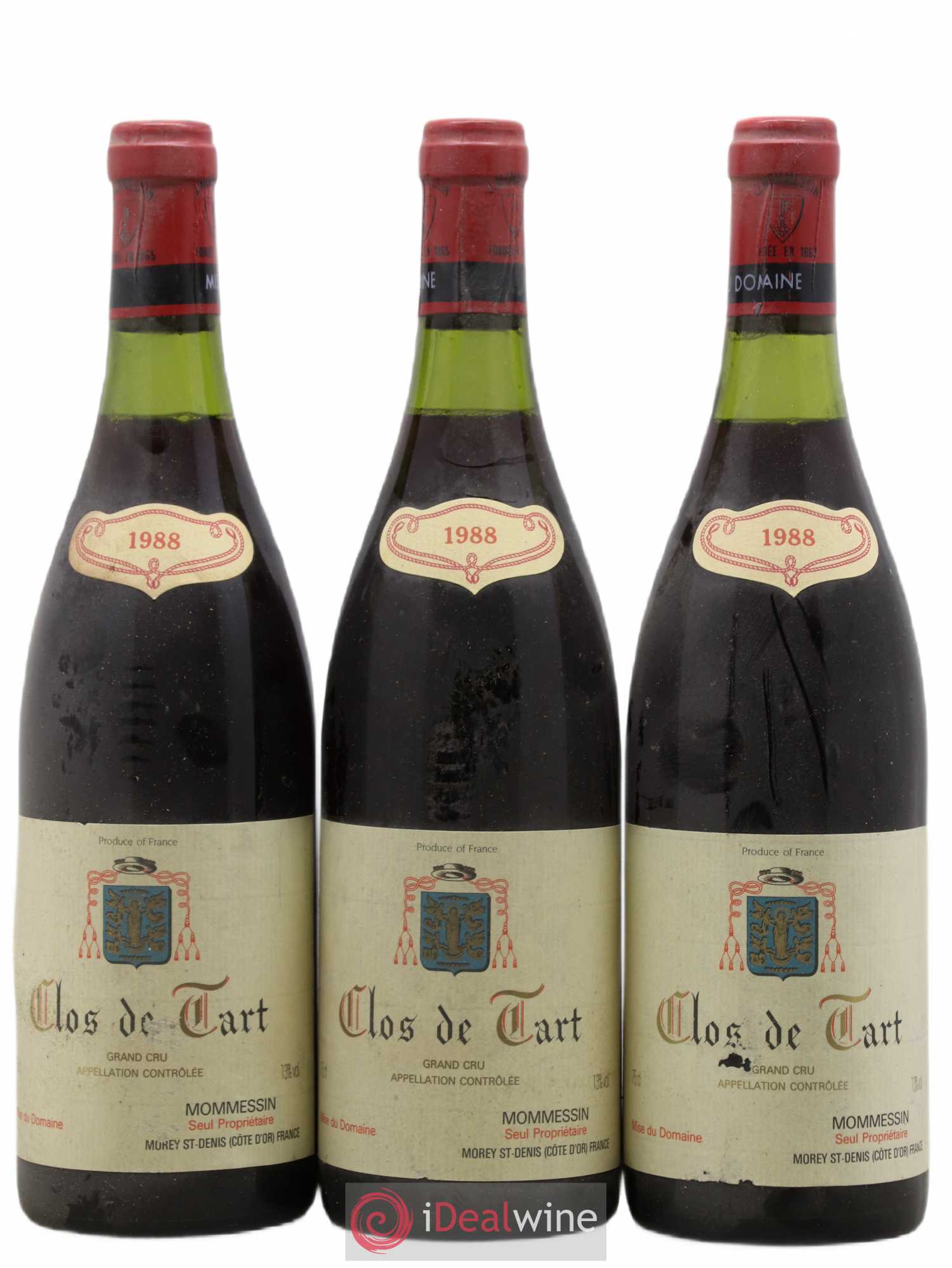 Clos de Tart Grand Cru Clos de Tart 1988 - Lot de 3 bouteilles - 0