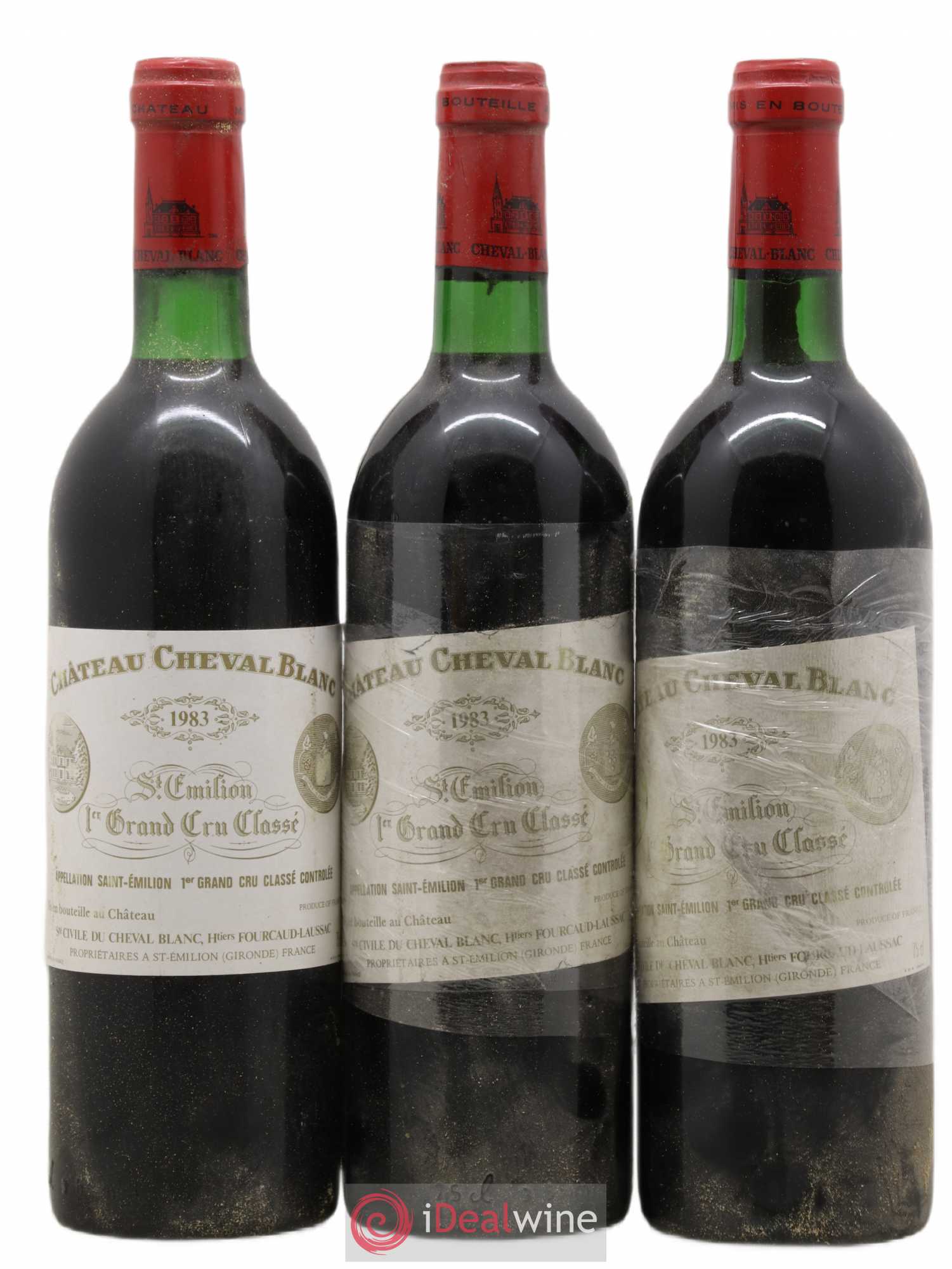 Château Cheval Blanc 1er Grand Cru Classé A 1983 - Lot de 3 bouteilles - 0