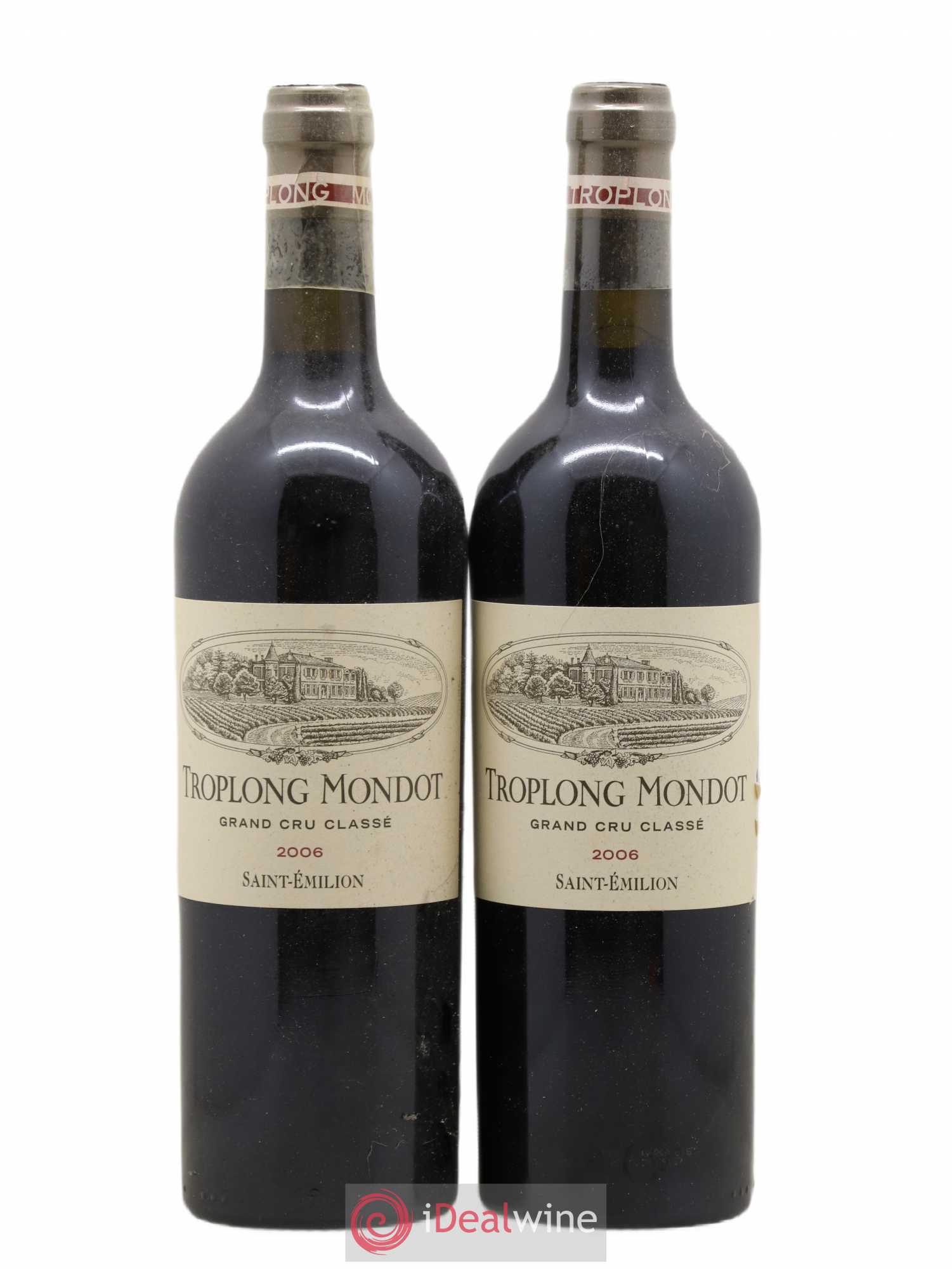 Château Troplong Mondot 1er Grand Cru Classé B 2006 - Lot de 2 bouteilles - 0