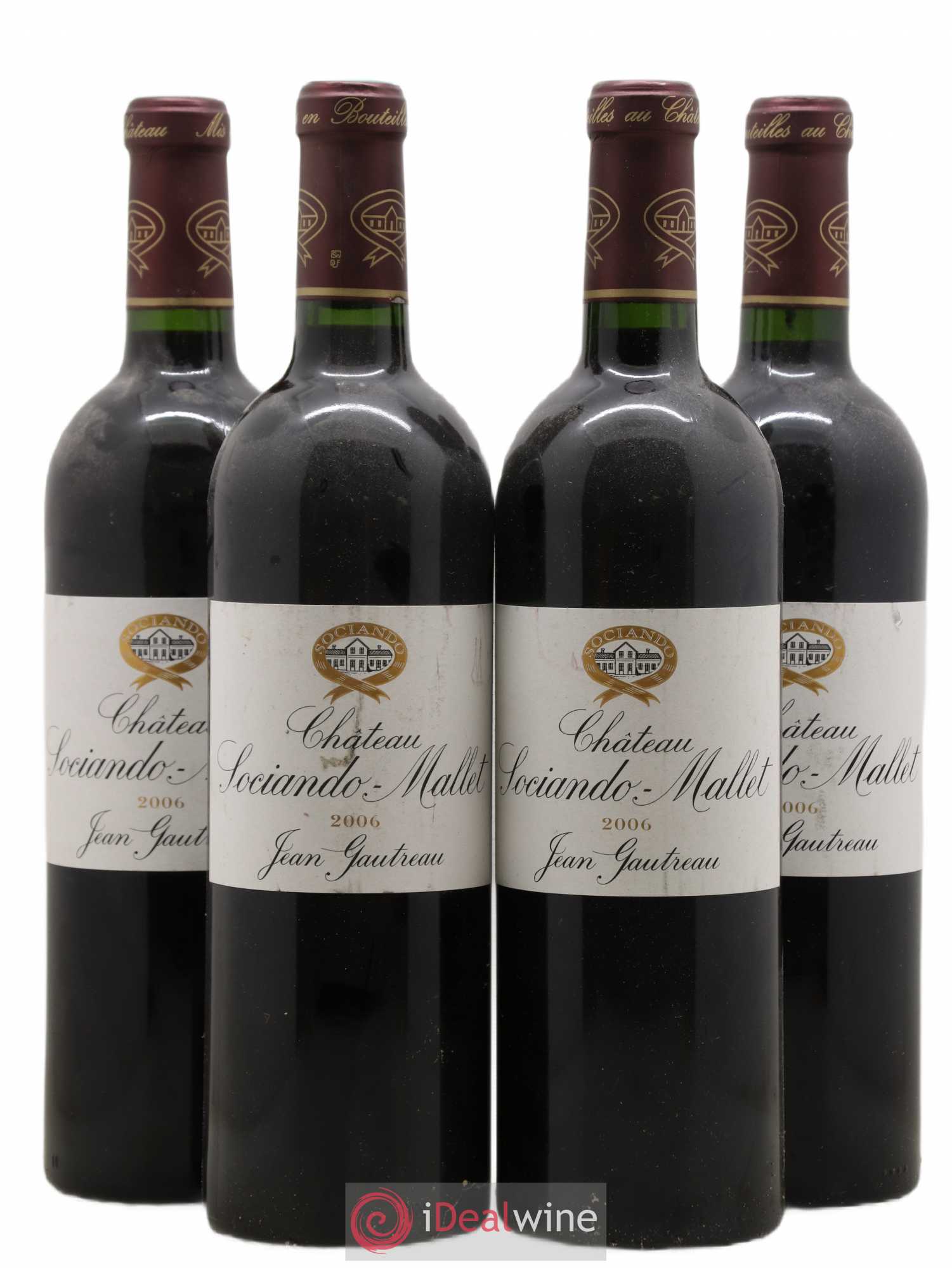 Château Sociando Mallet 2006 - Lot de 4 bouteilles - 0