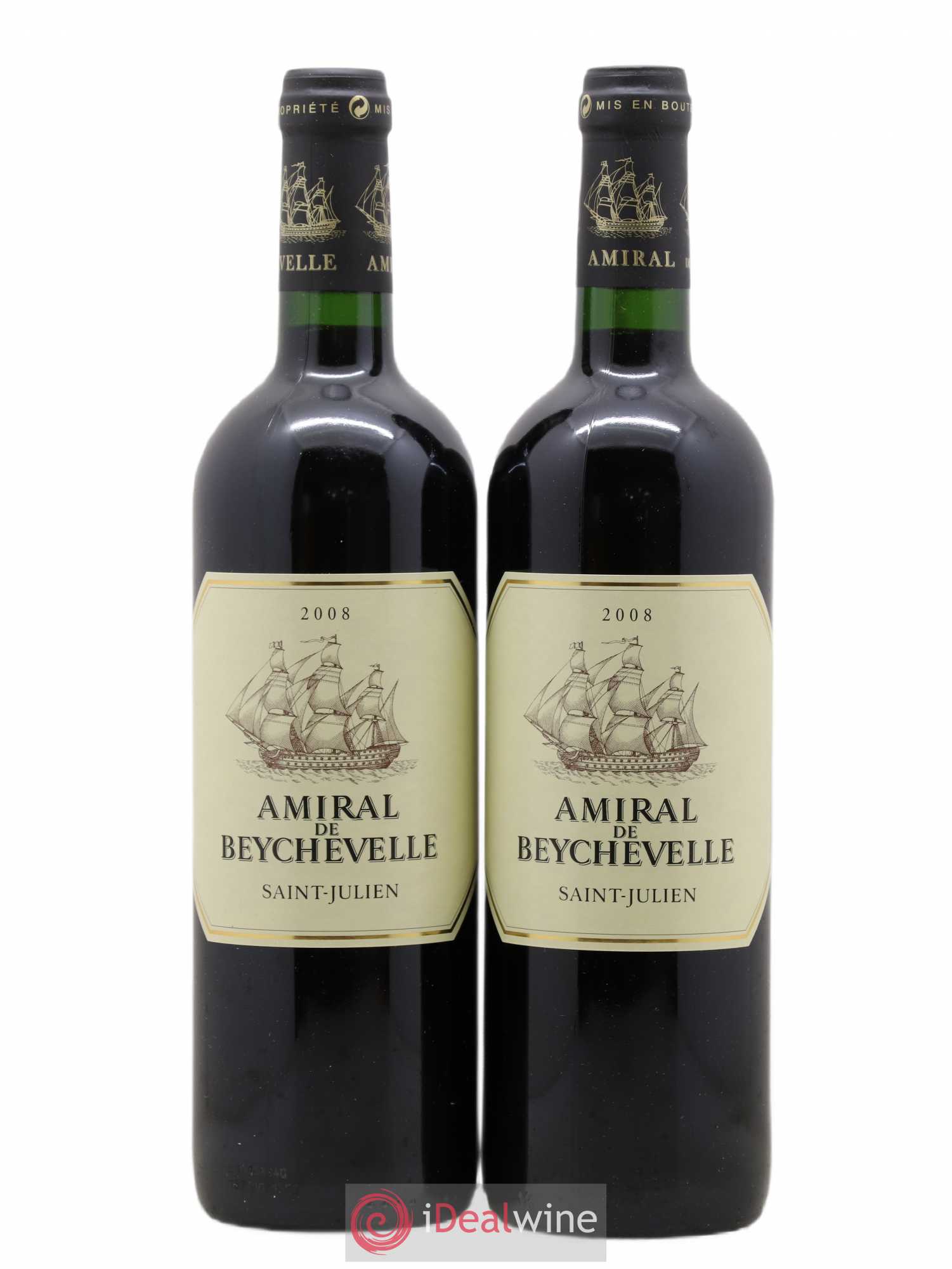 Amiral de Beychevelle Second Vin 2008 - Lot de 2 bouteilles - 0