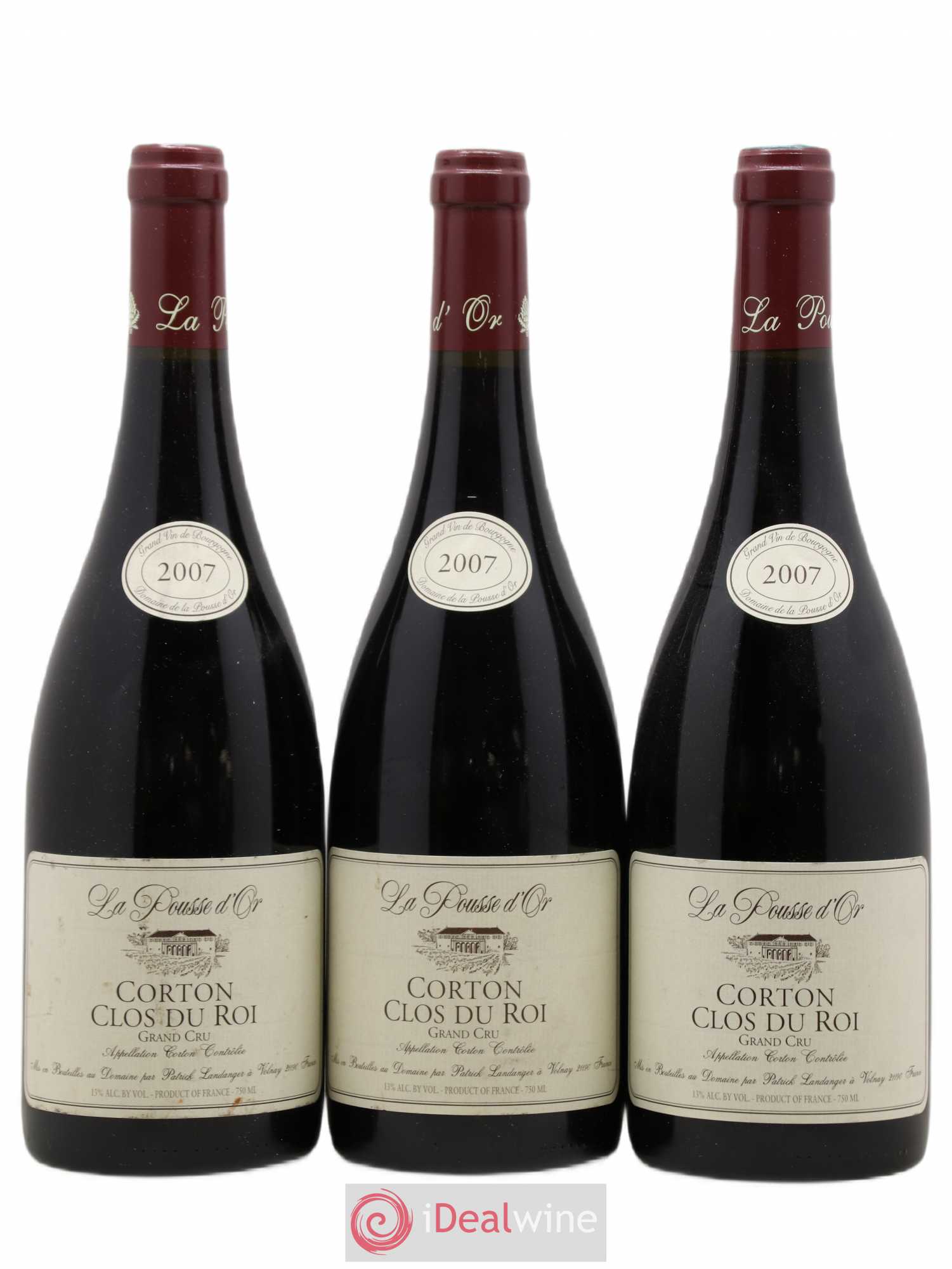 Corton Grand Cru Clos du Roi La Pousse d'Or (Domaine de) 2007 - Lot de 3 bouteilles - 0