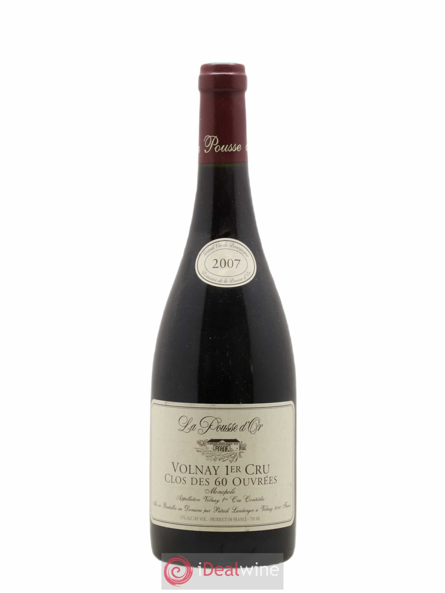 Volnay 1er Cru Clos des 60 ouvrées La Pousse d'Or (Domaine de) 2007 - Lot de 1 bouteille - 0