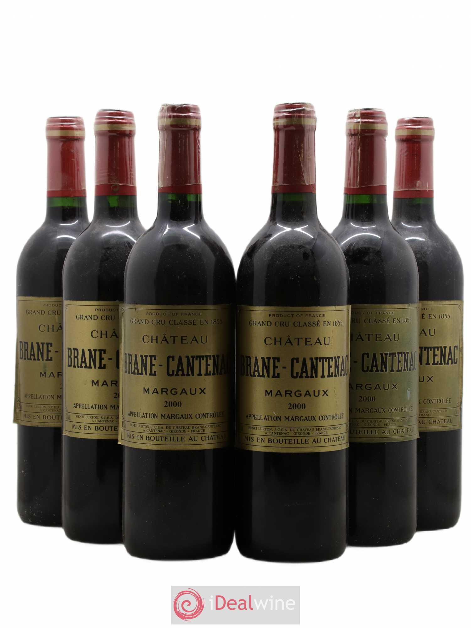 Château Brane Cantenac 2ème Grand Cru Classé 2000 - Lot de 6 bouteilles - 0