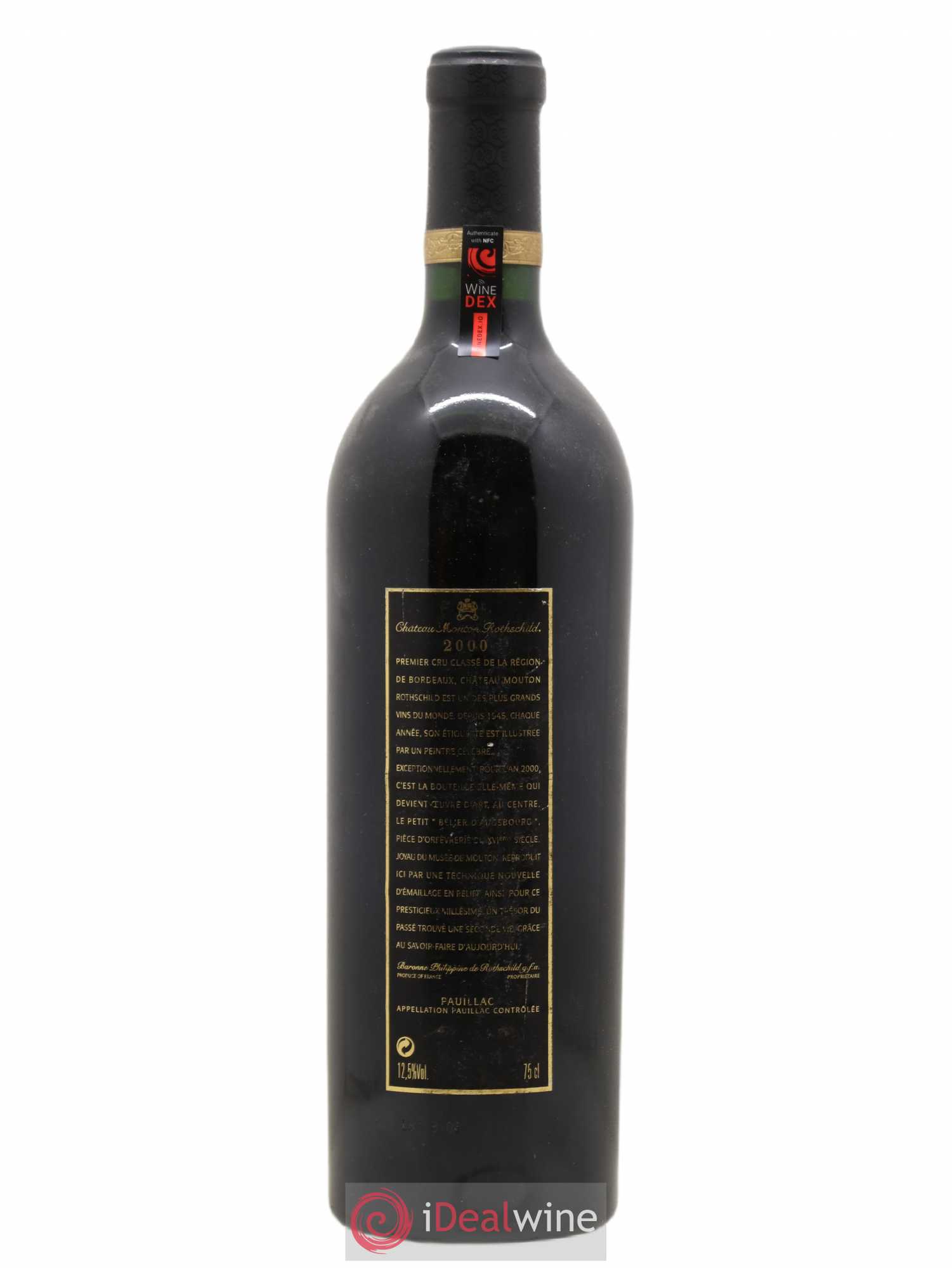 Château Mouton Rothschild 1er Grand Cru Classé 2000 - Lot de 1 bouteille - 1