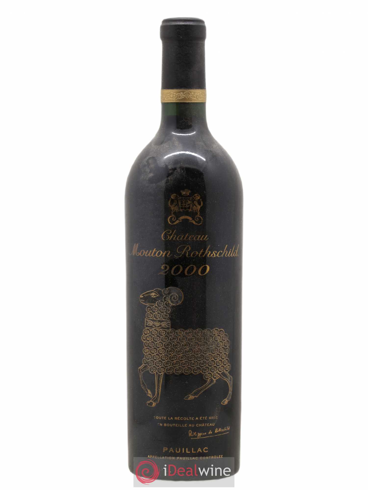 Château Mouton Rothschild 1er Grand Cru Classé 2000 - Lot de 1 bouteille - 0