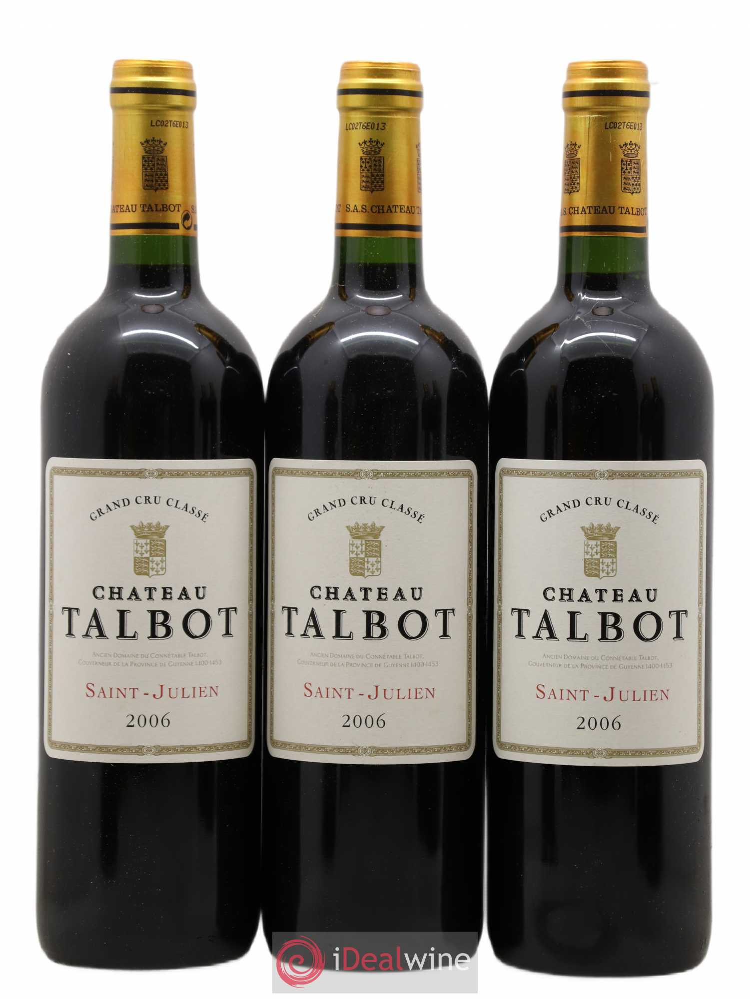 Château Talbot 4ème Grand Cru Classé 2006 - Lot de 6 bouteilles - 1