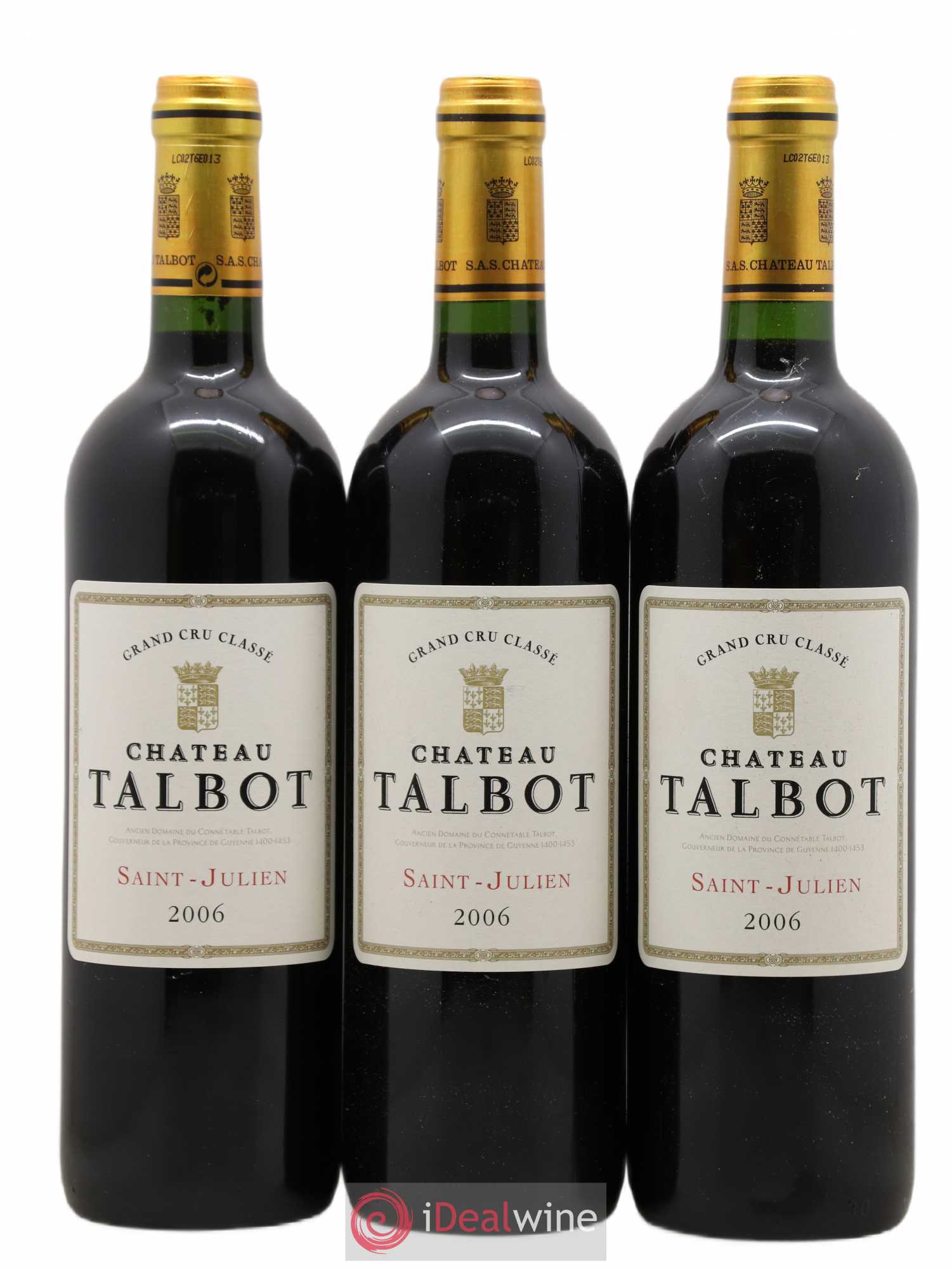 Château Talbot 4ème Grand Cru Classé 2006 - Lot de 6 bouteilles - 2