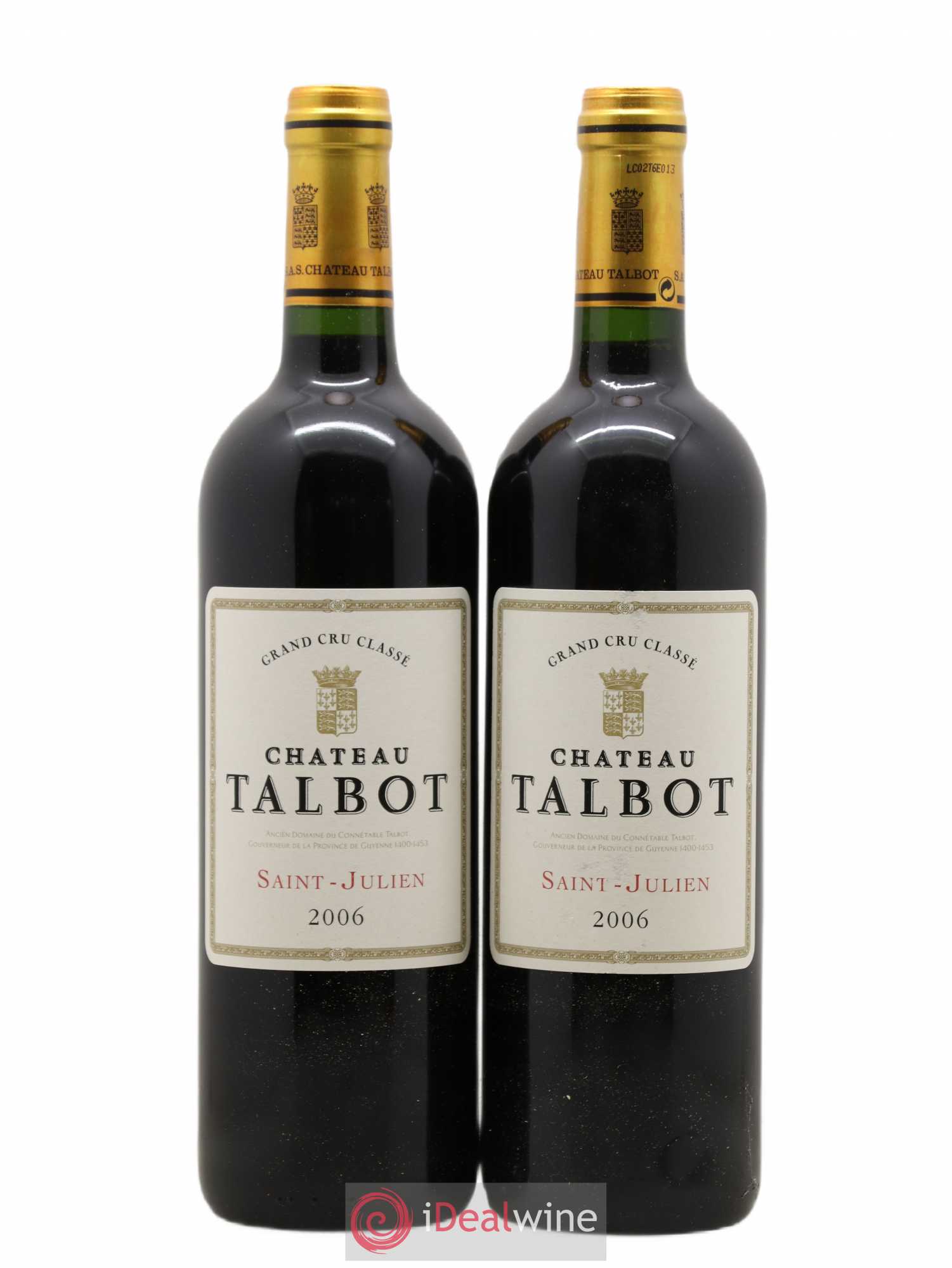 Château Talbot 4ème Grand Cru Classé 2006 - Lot de 2 bouteilles - 0