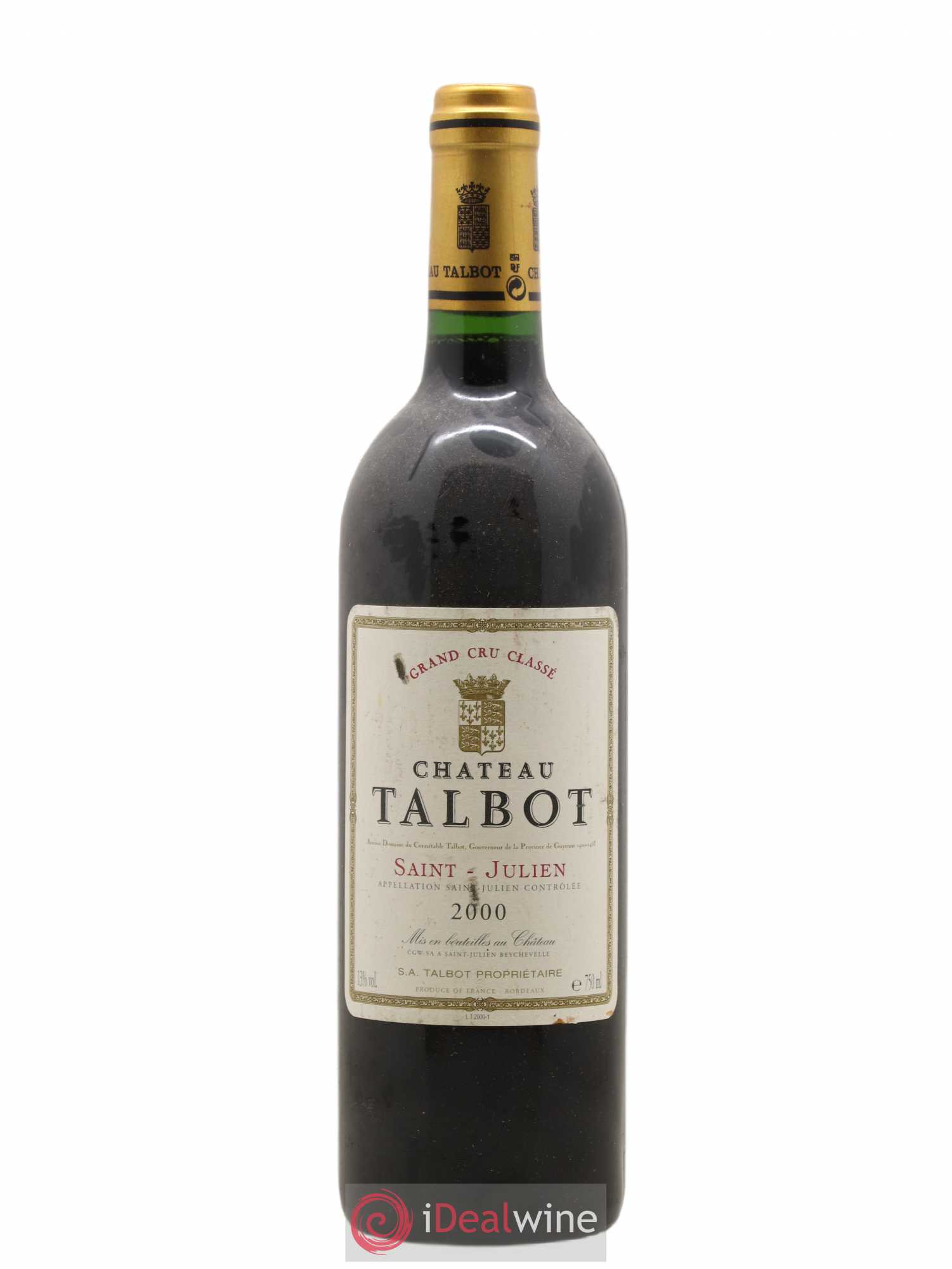 Château Talbot 4ème Grand Cru Classé 2000 - Lot de 1 bouteille - 0