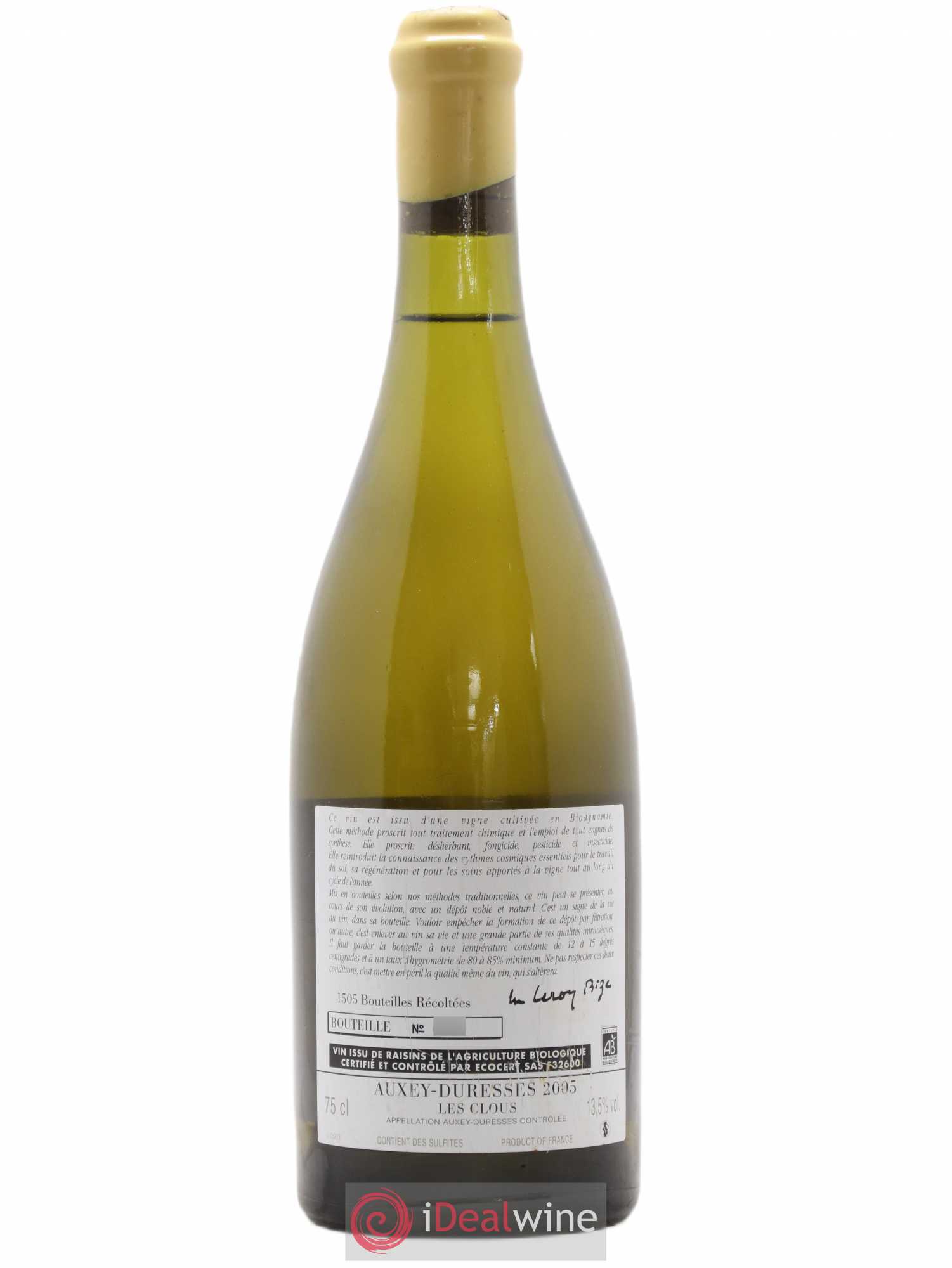 Auxey-Duresses Les Clous d'Auvenay (Domaine) 2005 - Lot de 1 bouteille - 1