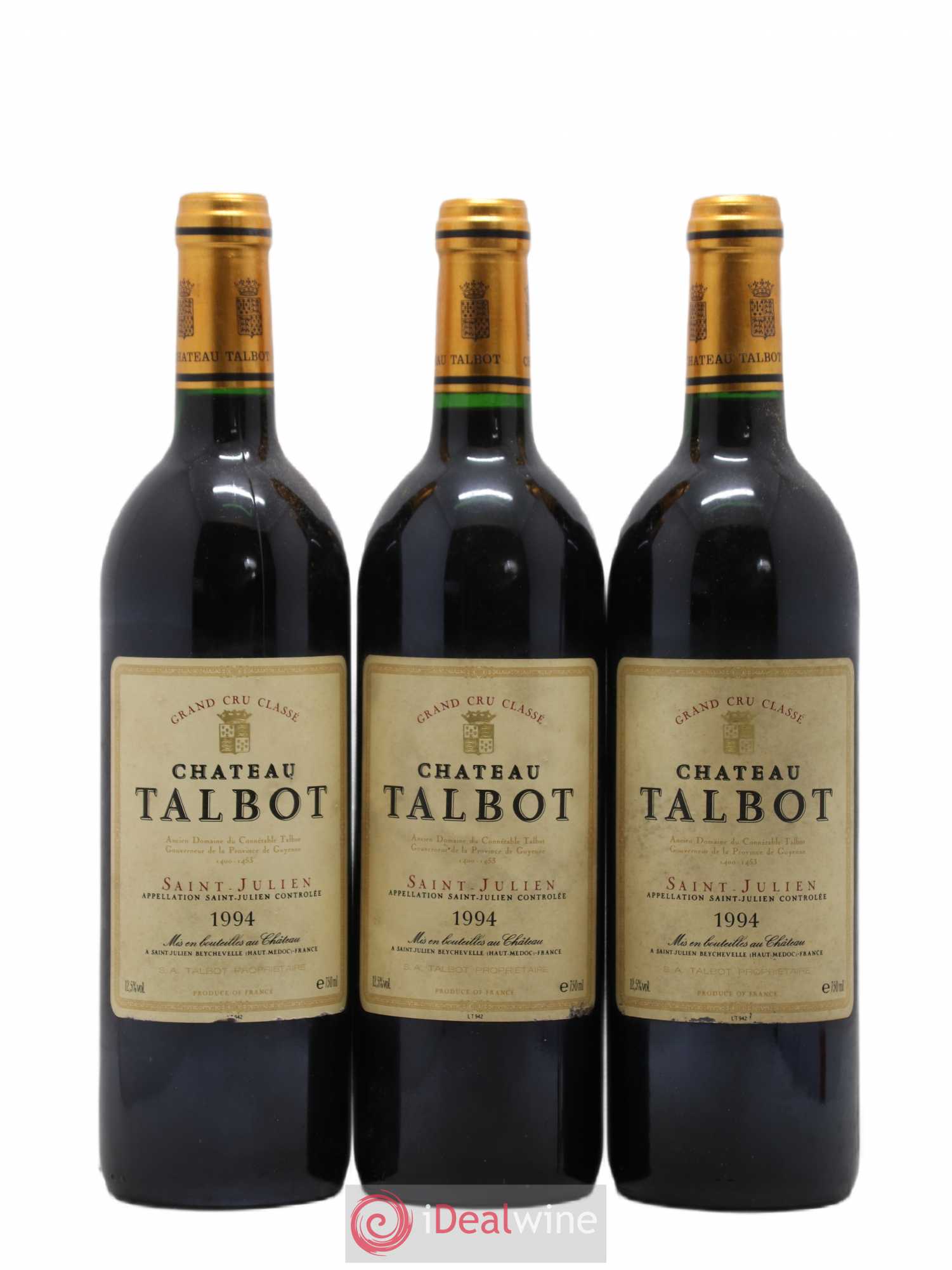 Château Talbot 4ème Grand Cru Classé 1994 - Lot de 12 bouteilles - 1