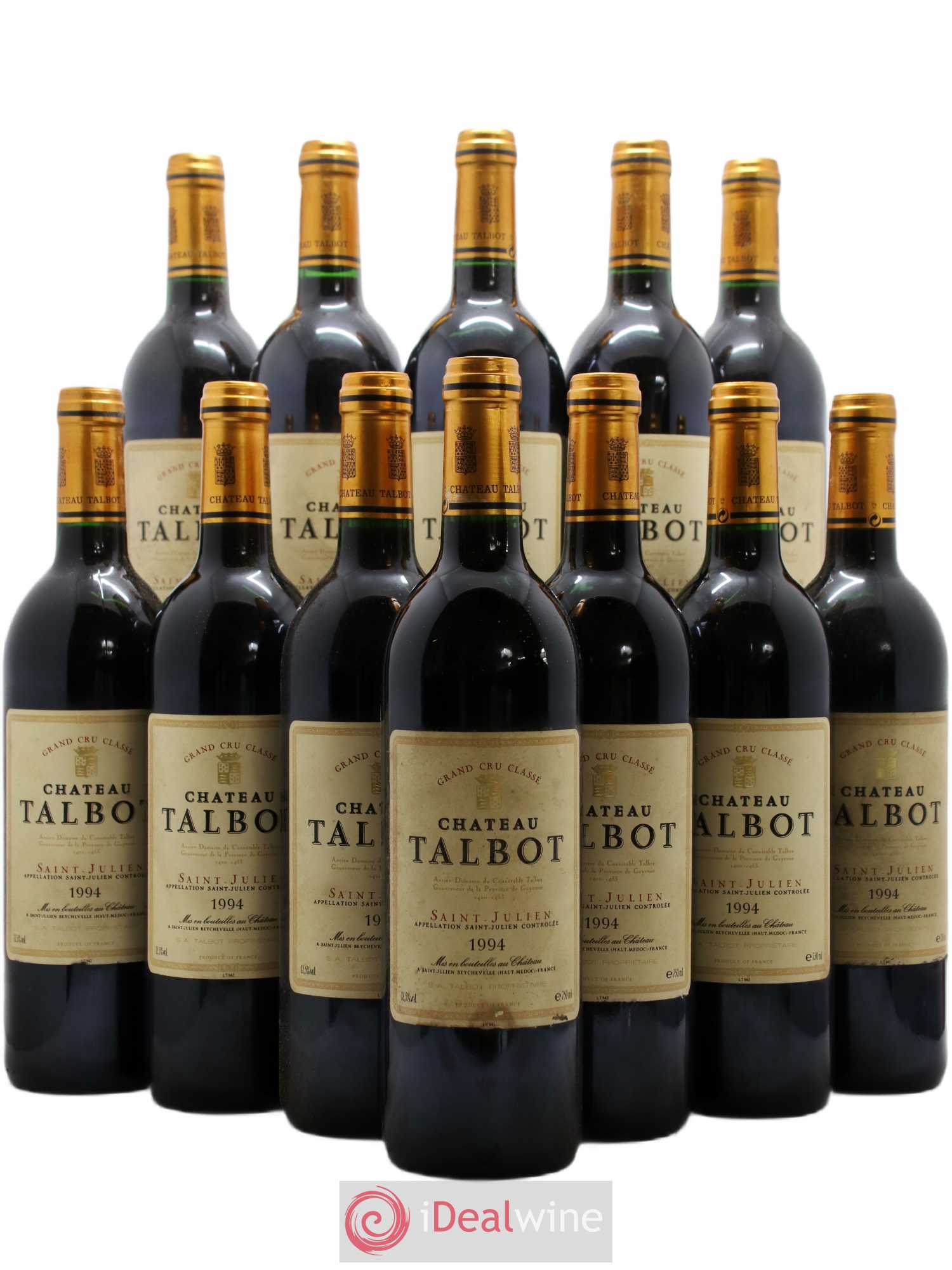 Château Talbot 4ème Grand Cru Classé 1994 - Lot de 12 bouteilles - 0