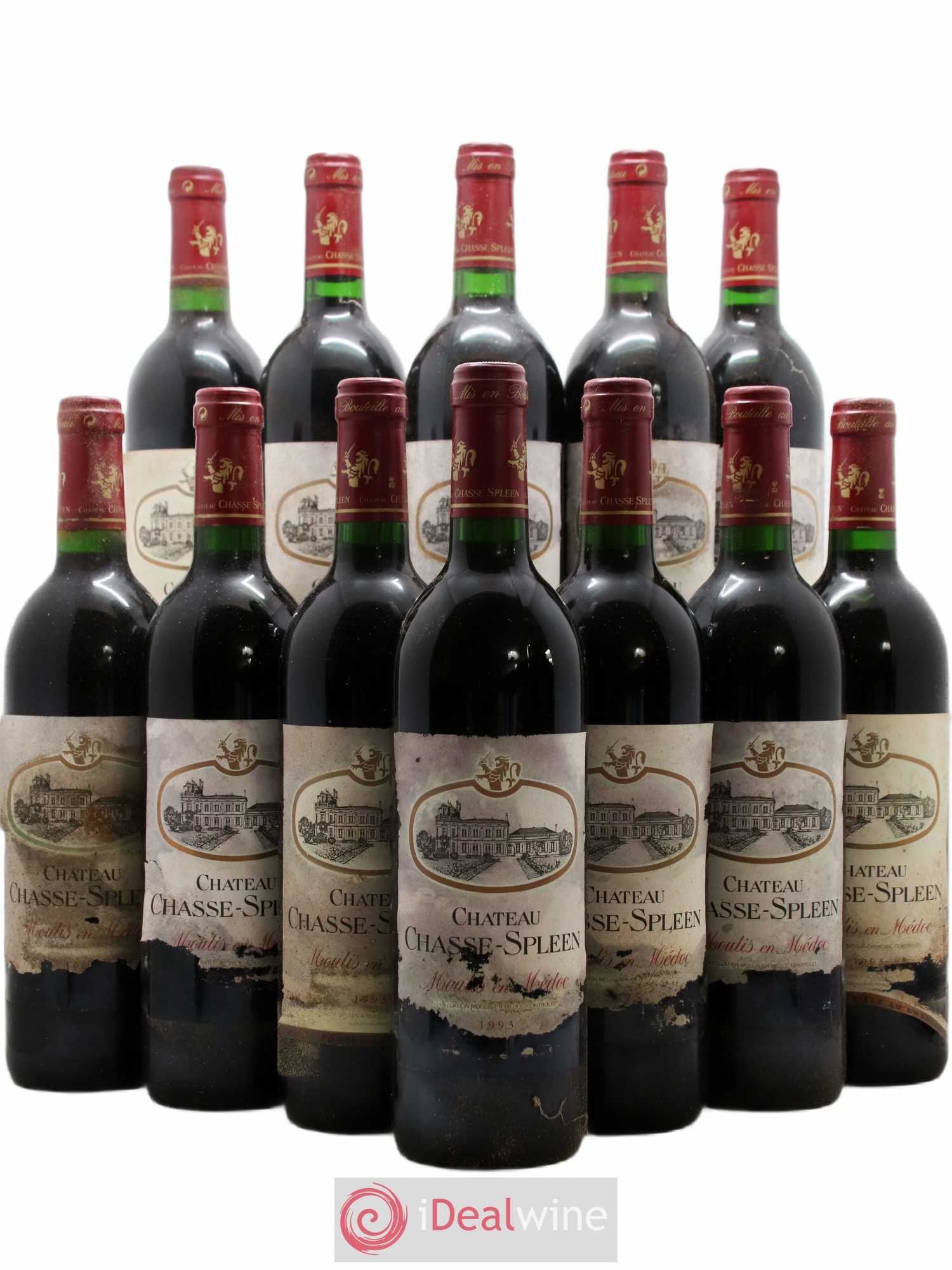 Château Chasse Spleen 1993 - Lot de 12 bouteilles - 0