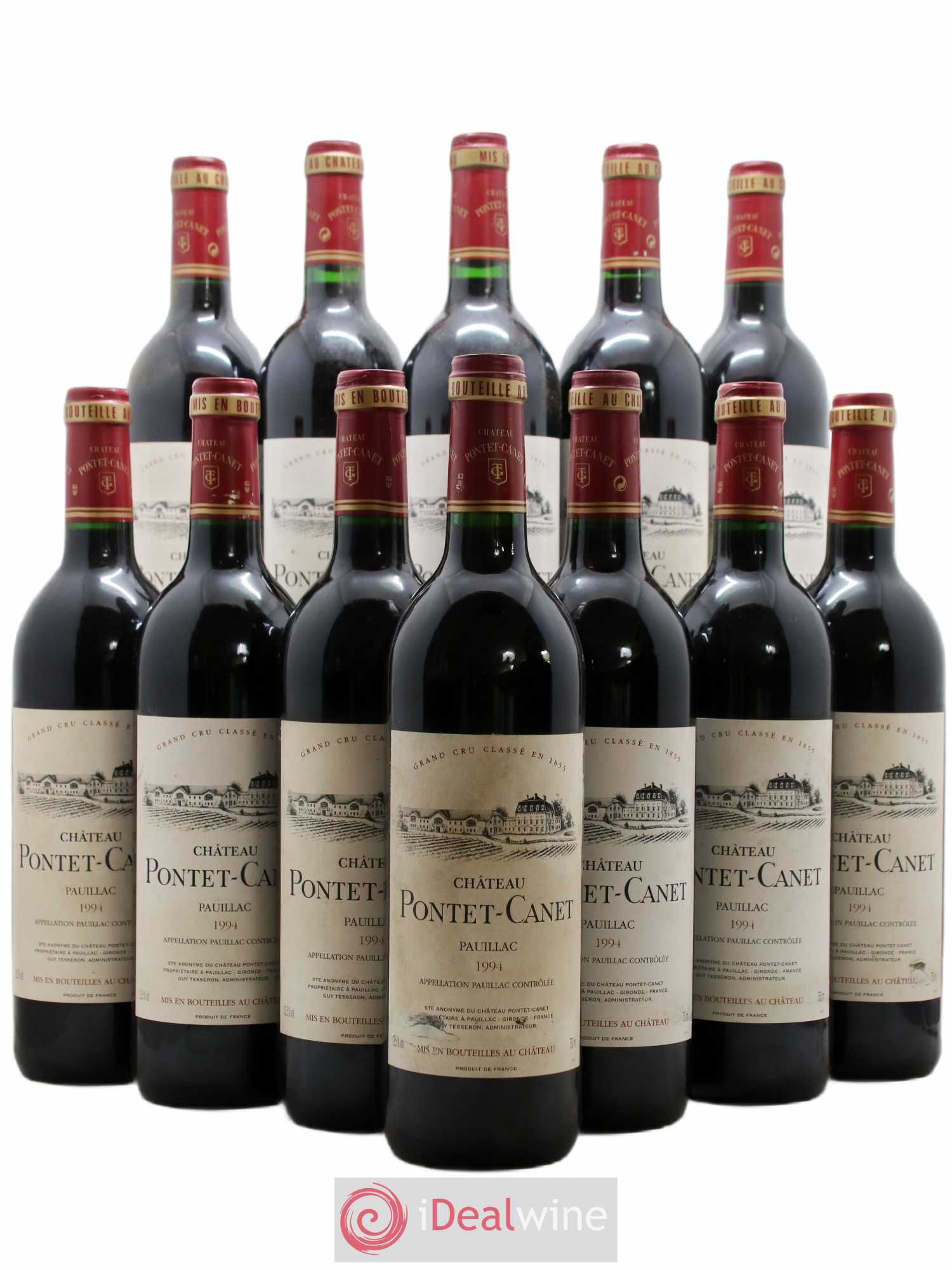 Château Pontet Canet 5ème Grand Cru Classé 1994 - Lot de 12 bouteilles - 0