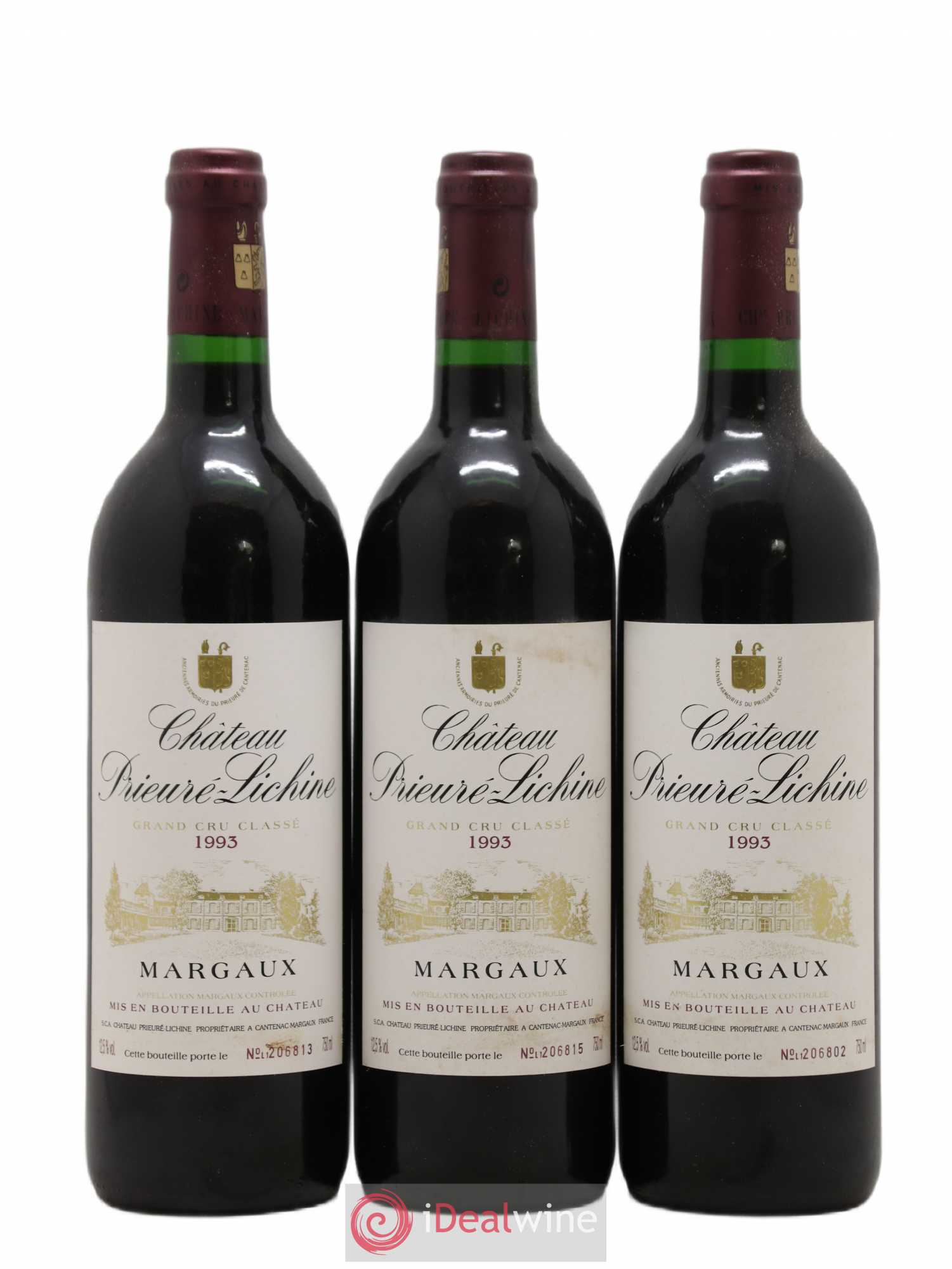 Château Prieuré Lichine 4ème Grand Cru Classé 1993 - Lot de 12 bouteilles - 1