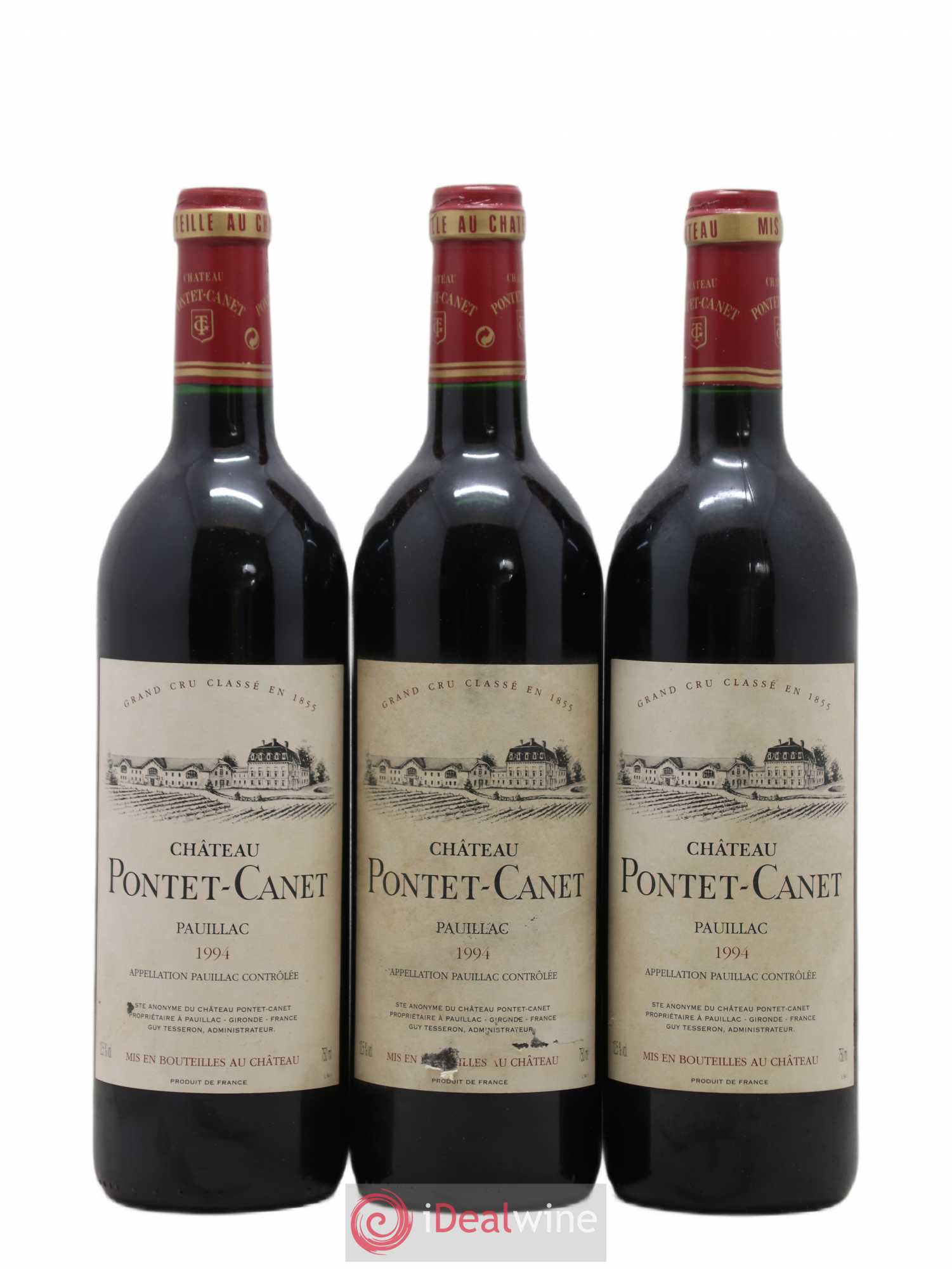 Château Pontet Canet 5ème Grand Cru Classé 1994 - Lot de 12 bouteilles - 1