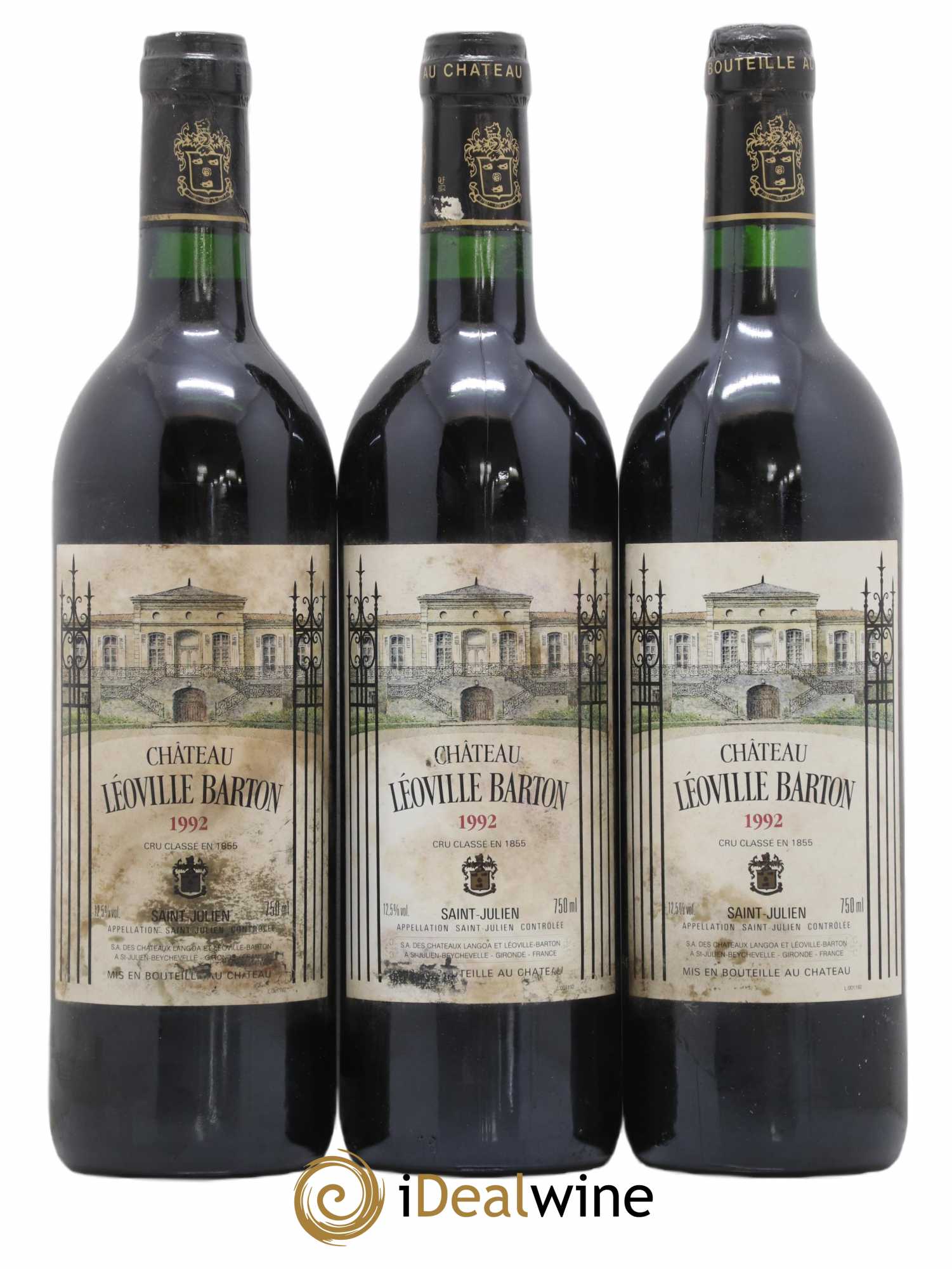 Château Léoville Barton 2ème Grand Cru Classé (sans prix de réserve) 1992 - Lot de 3 bouteilles - 0