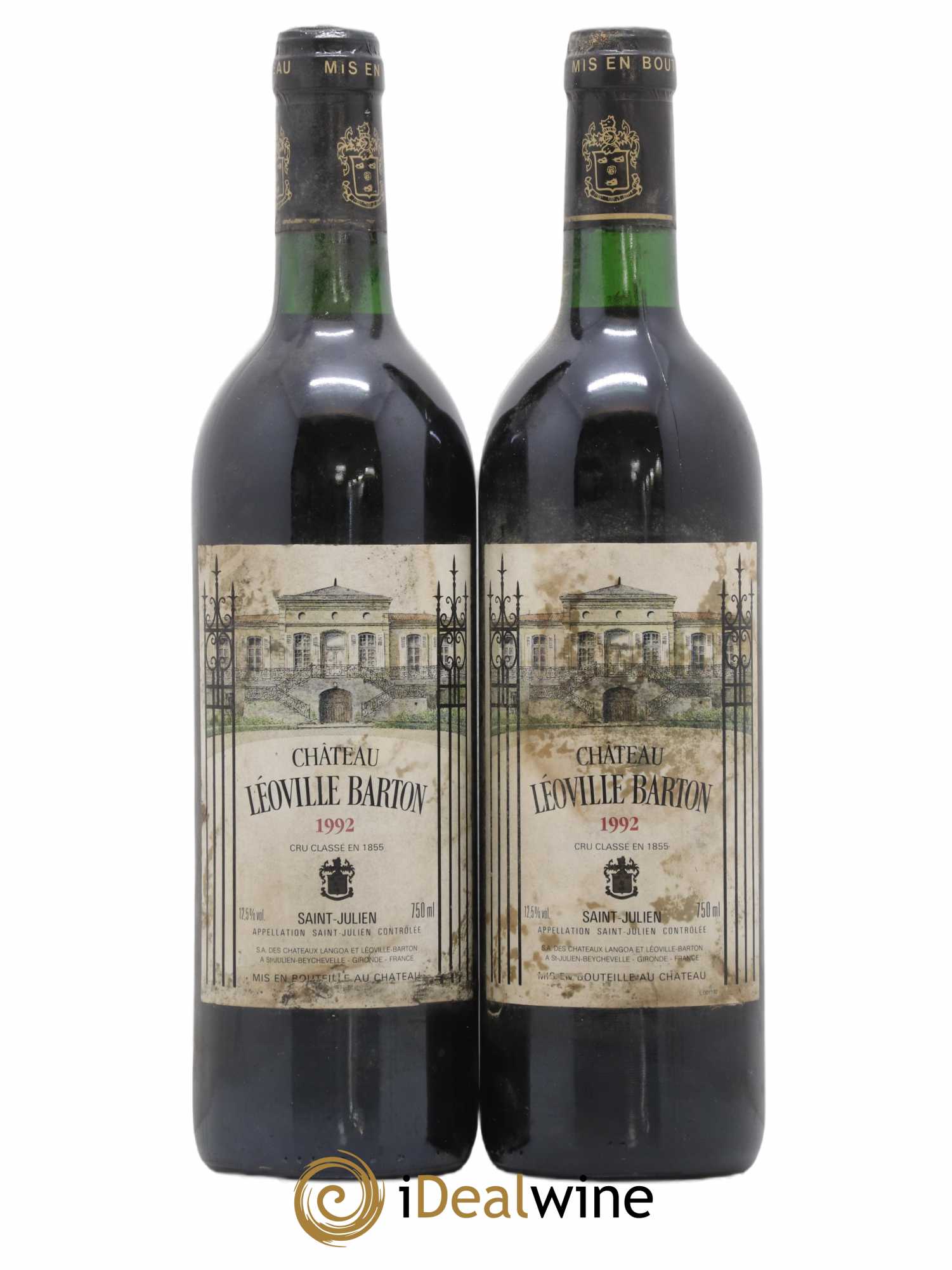 Château Léoville Barton 2ème Grand Cru Classé (sans prix de réserve) 1992 - Lot de 2 bouteilles - 0