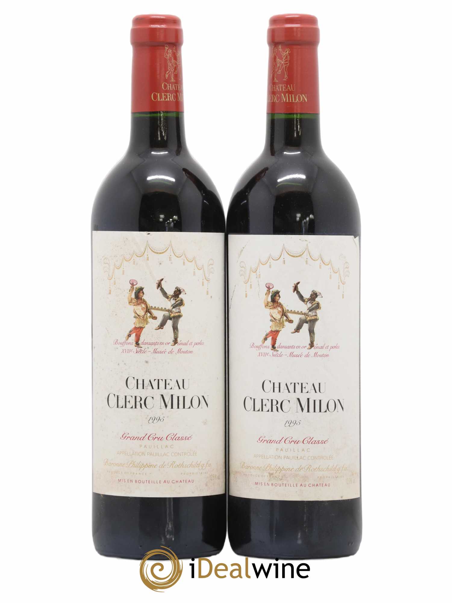 Château Clerc Milon 5ème Grand Cru Classé 1995 - Lot de 2 bouteilles - 0