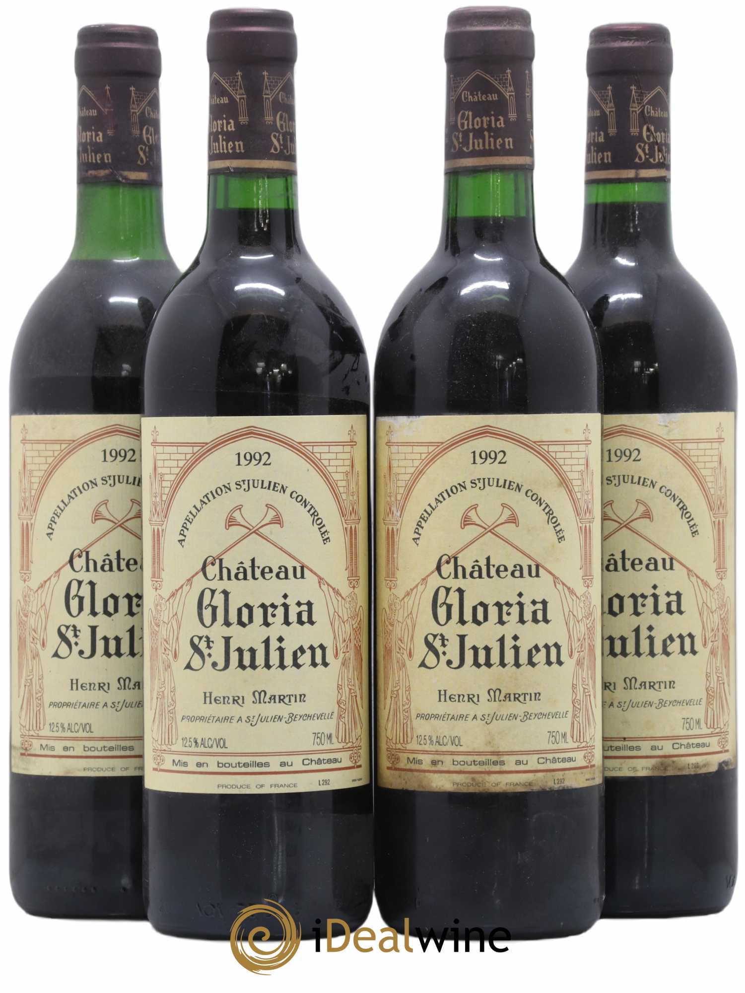 Château Gloria 1992 - Lot de 4 bouteilles - 0
