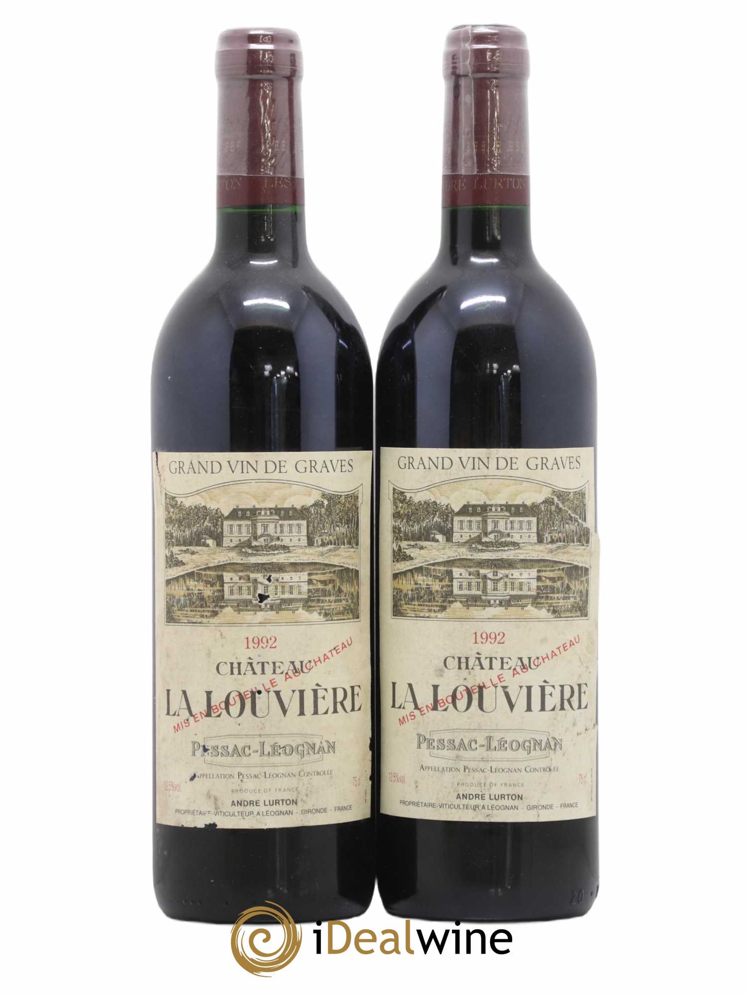 Château la Louvière 1992 - Lot de 2 bouteilles - 0