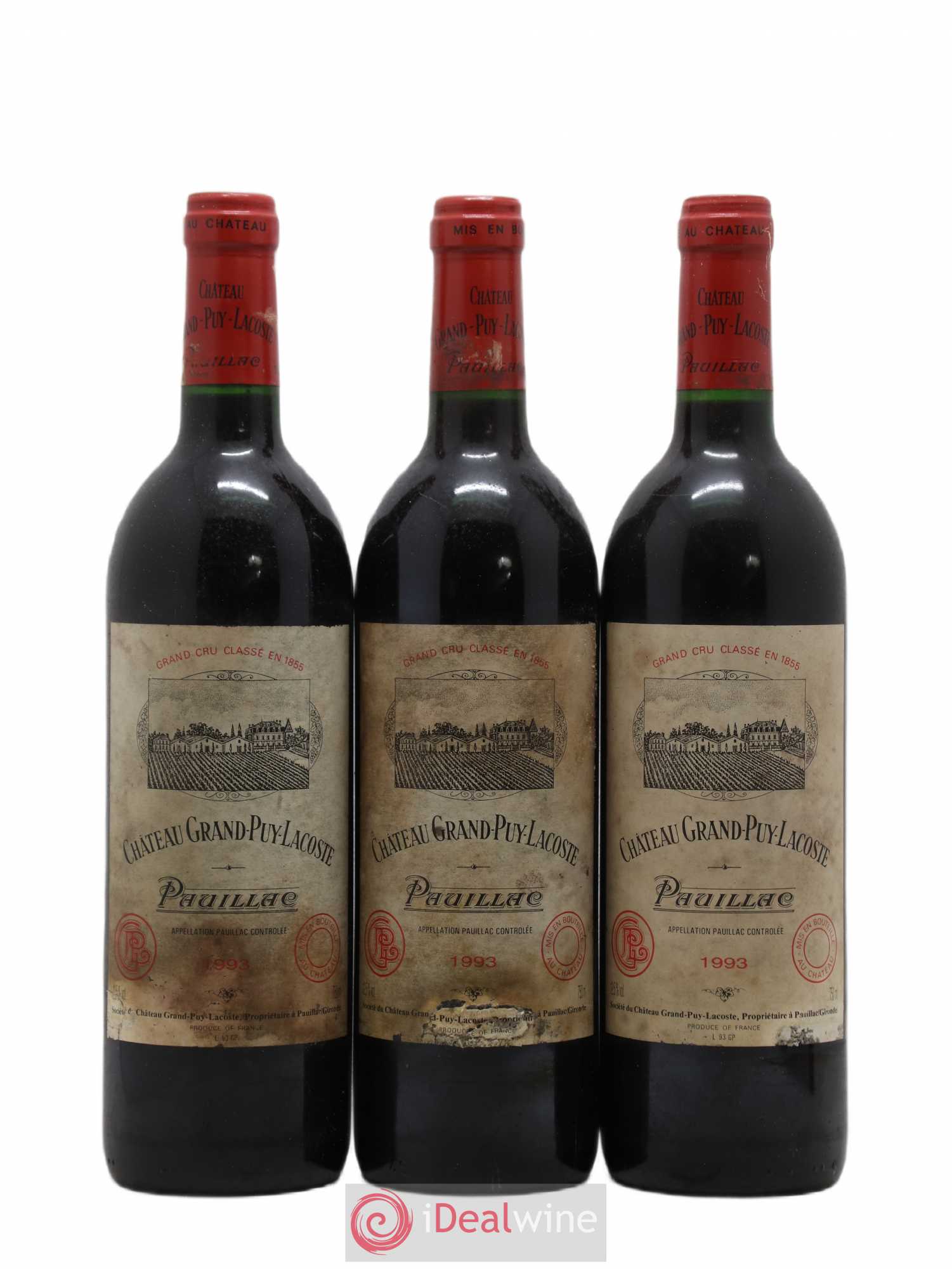 Château Grand Puy Lacoste 5ème Grand Cru Classé 1993 - Lot de 12 bouteilles - 1