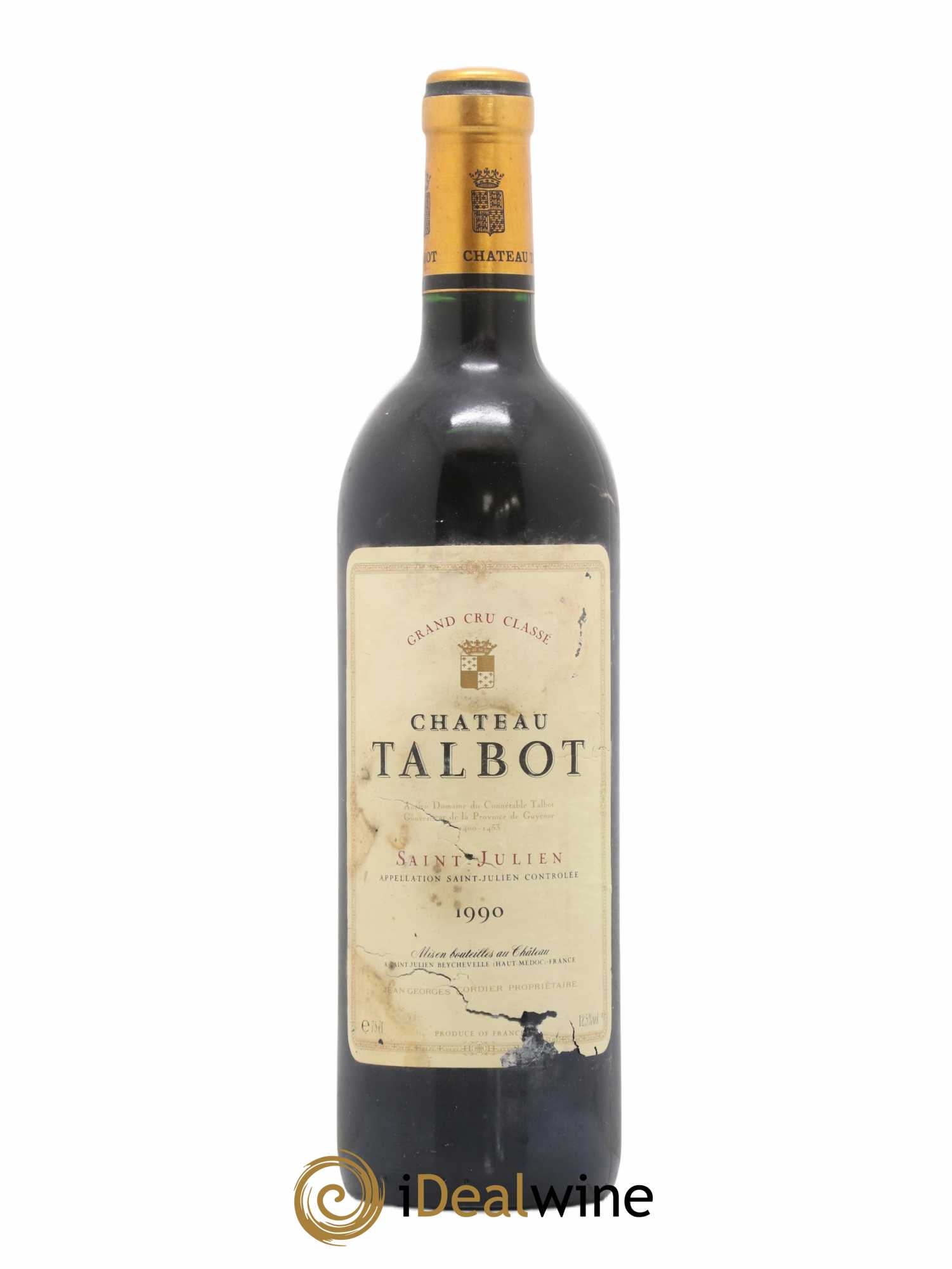 Château Talbot 4ème Grand Cru Classé 1990 - Lot de 1 bouteille - 0