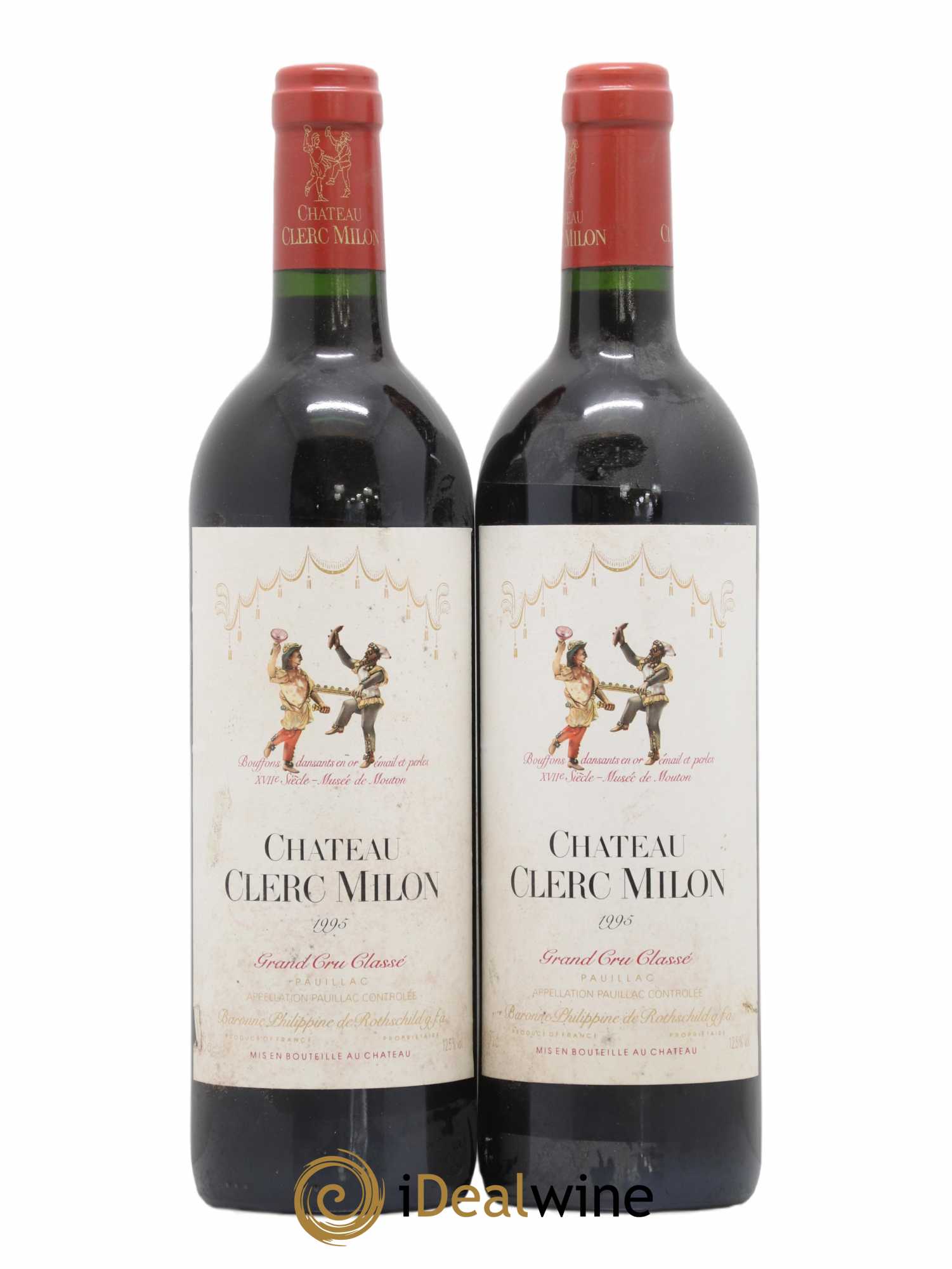 Château Clerc Milon 5ème Grand Cru Classé 1995 - Lot de 2 bouteilles - 0