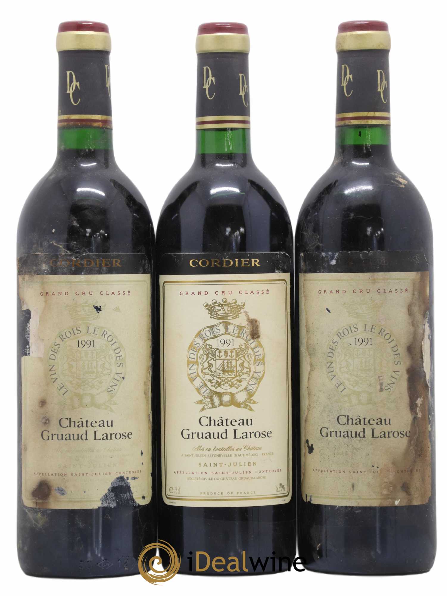 Château Gruaud Larose 2ème Grand Cru Classé (sans prix de réserve) 1991 - Lot de 3 bouteilles - 0