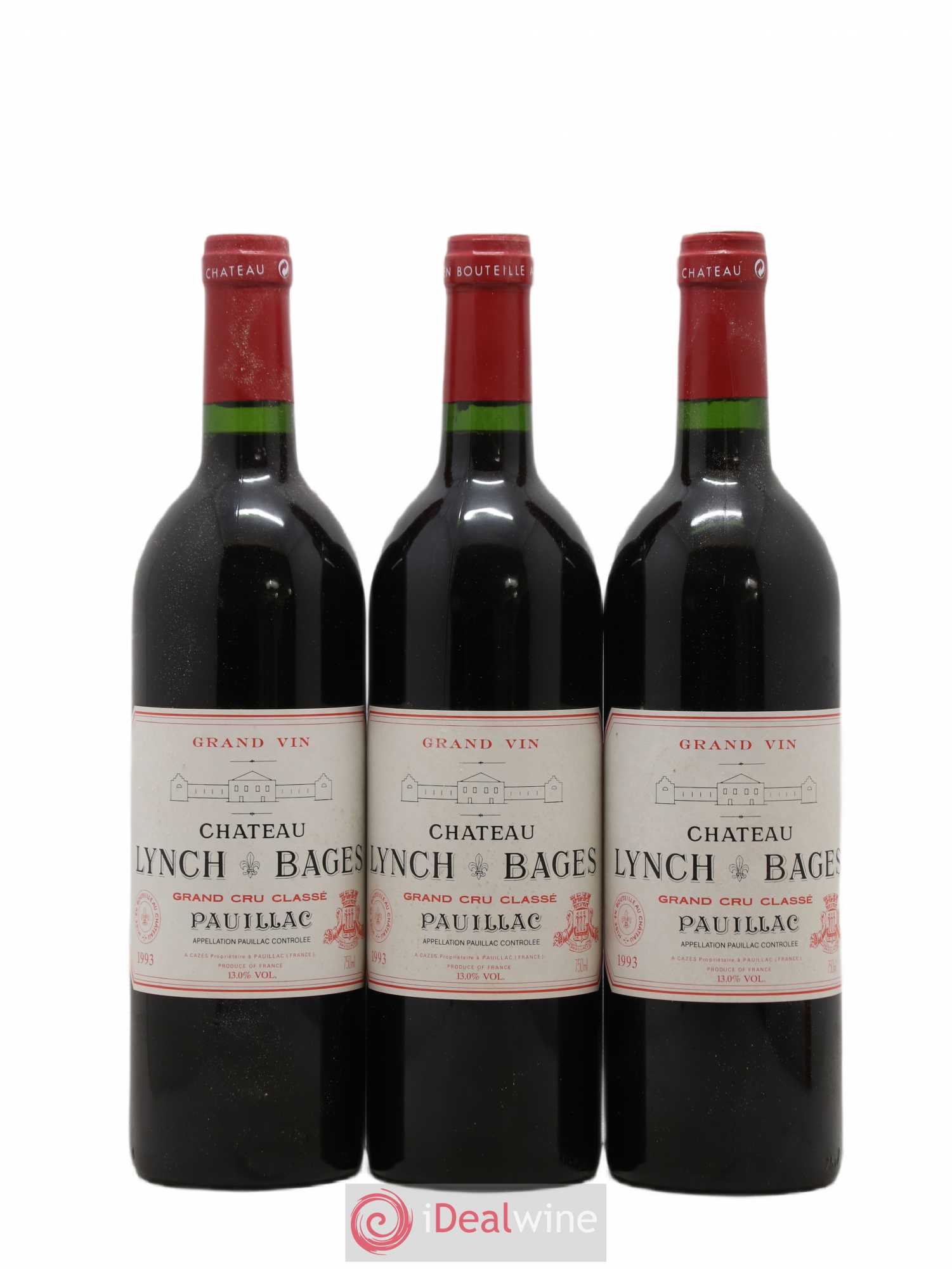 Château Lynch Bages 5ème Grand Cru Classé 1993 - Lot de 12 bouteilles - 1