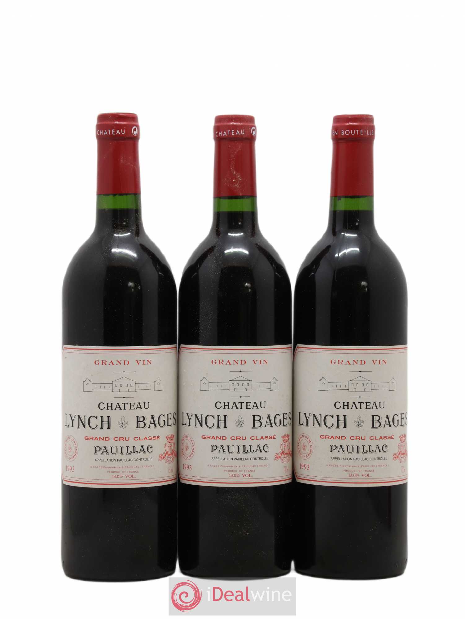 Château Lynch Bages 5ème Grand Cru Classé 1993 - Lot de 12 bouteilles - 4