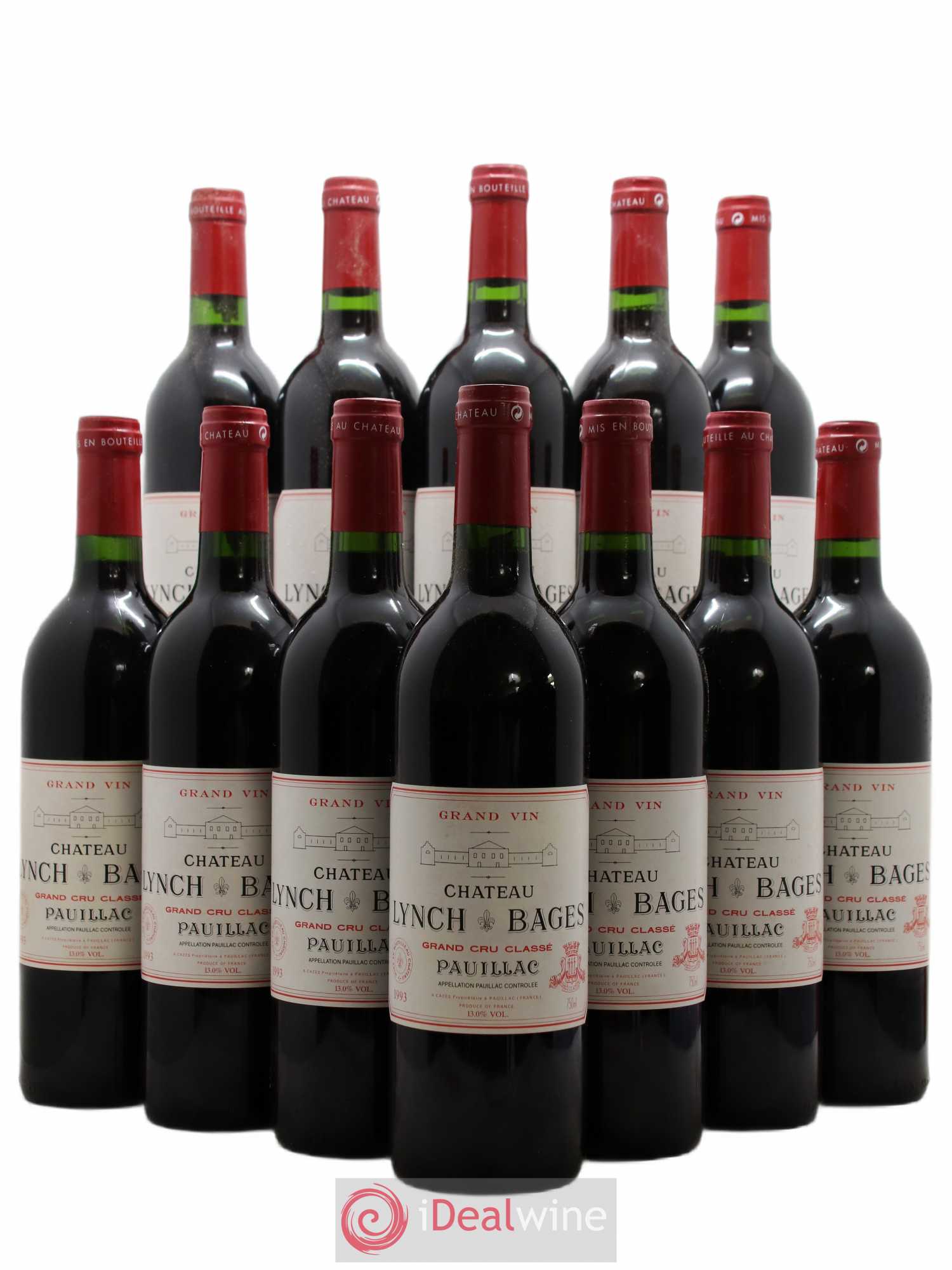 Château Lynch Bages 5ème Grand Cru Classé 1993 - Lot de 12 bouteilles - 0