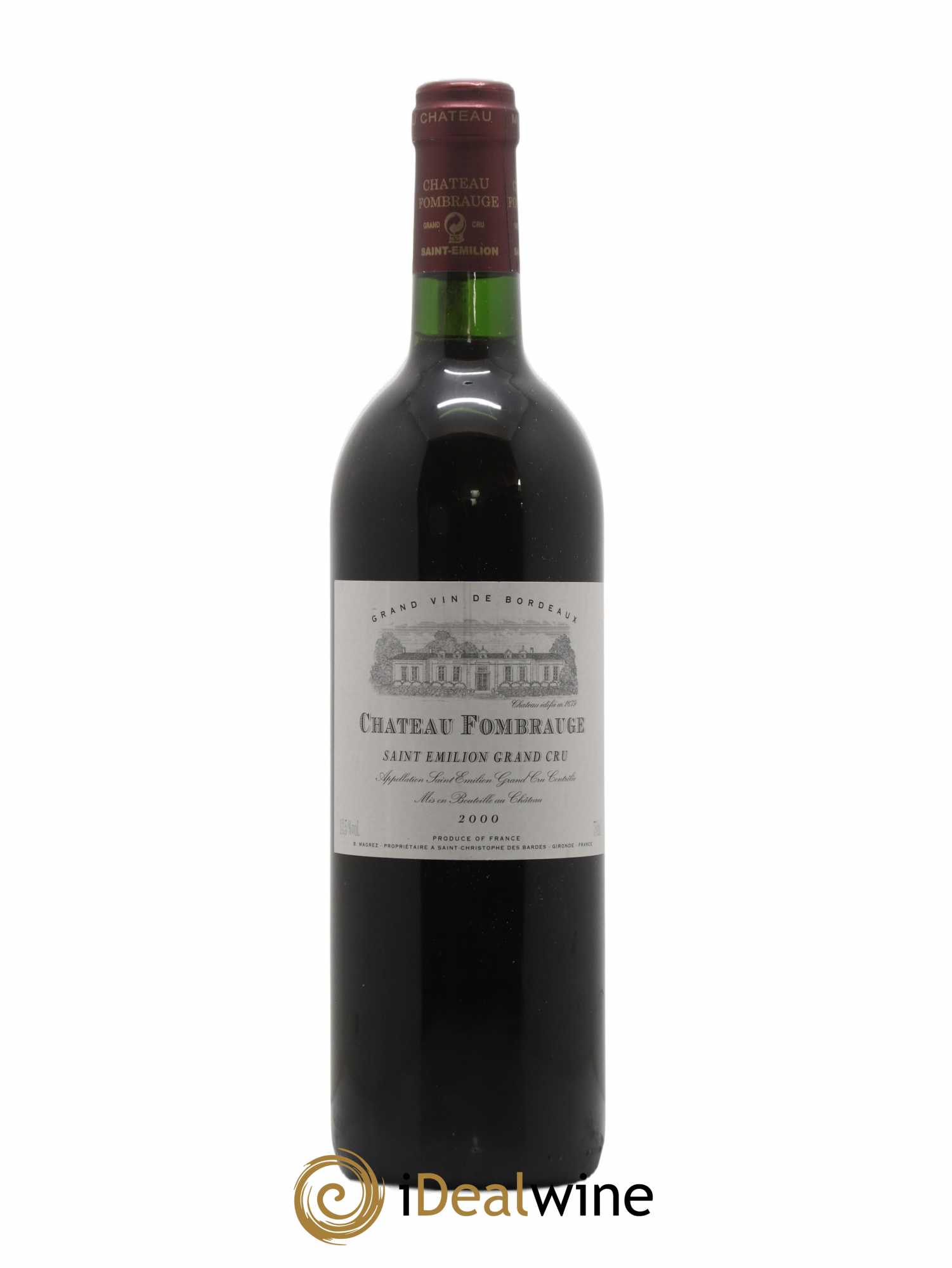 Château Fombrauge Grand Cru Classé 2000 - Lot de 1 bouteille - 0