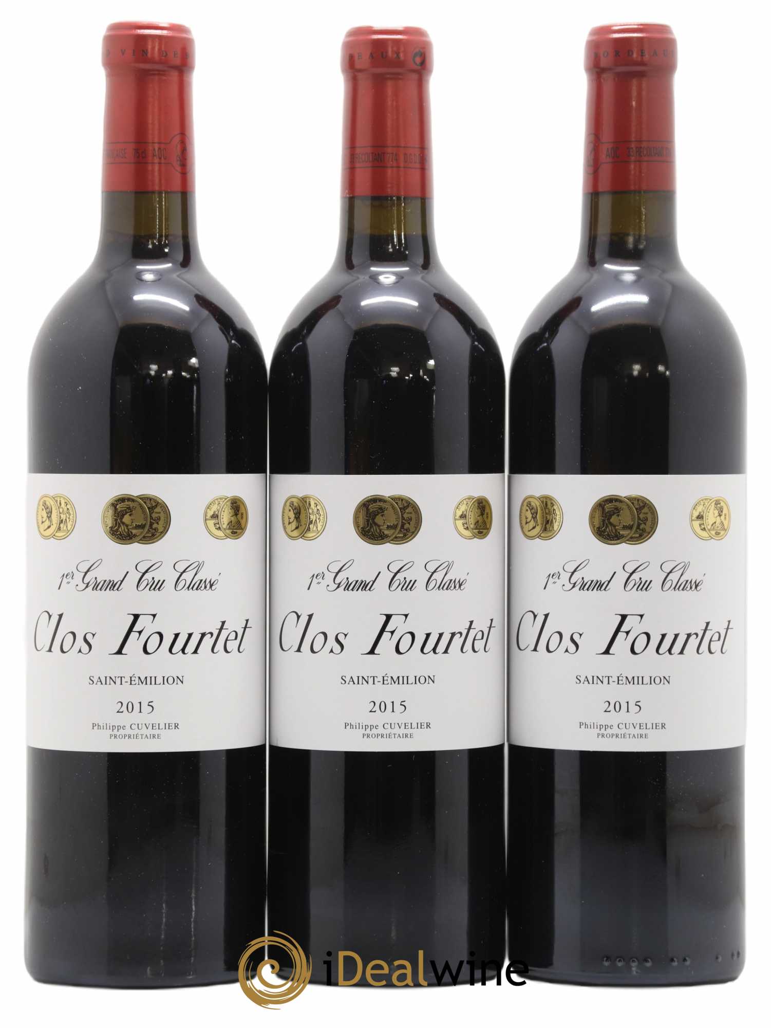 Clos Fourtet 1er Grand Cru Classé B 2015 - Lot de 3 bouteilles - 0