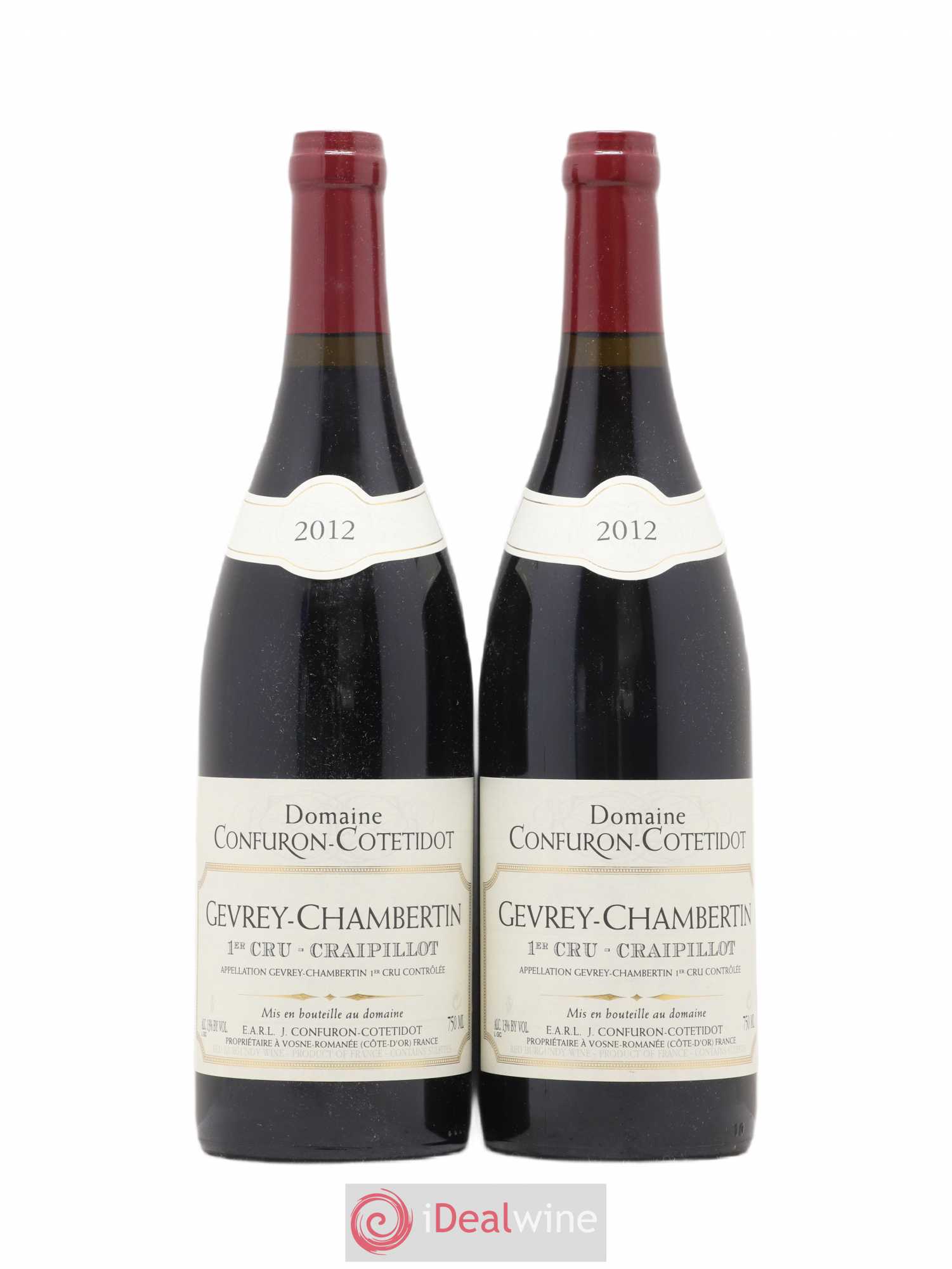 Gevrey-Chambertin 1er Cru Craipillot Confuron-Cotetidot 2012 - Lot de 2 bouteilles - 0