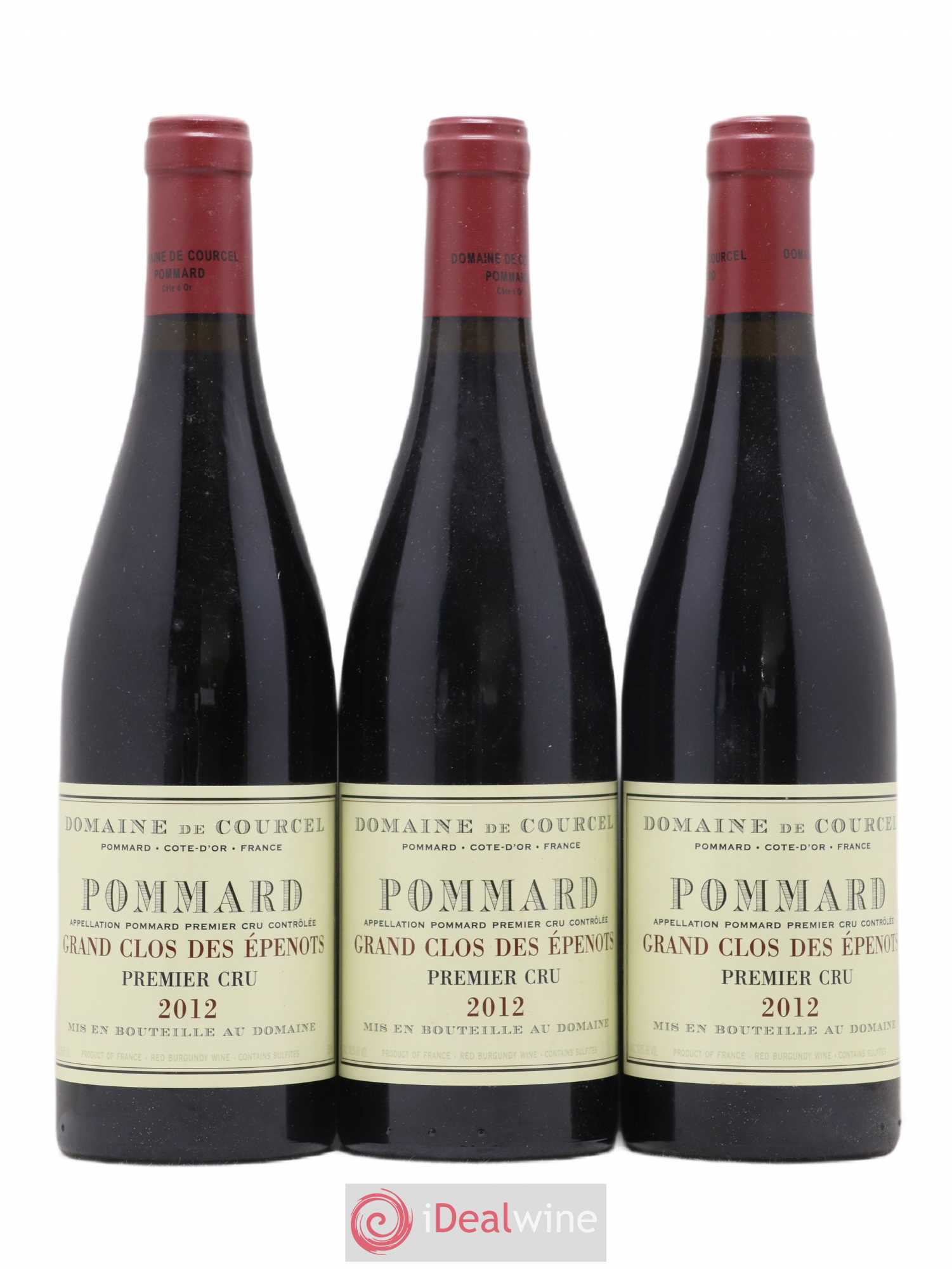 Pommard 1er Cru Grand Clos des Epenots de Courcel (Domaine) 2012 - Lot de 3 bouteilles - 0