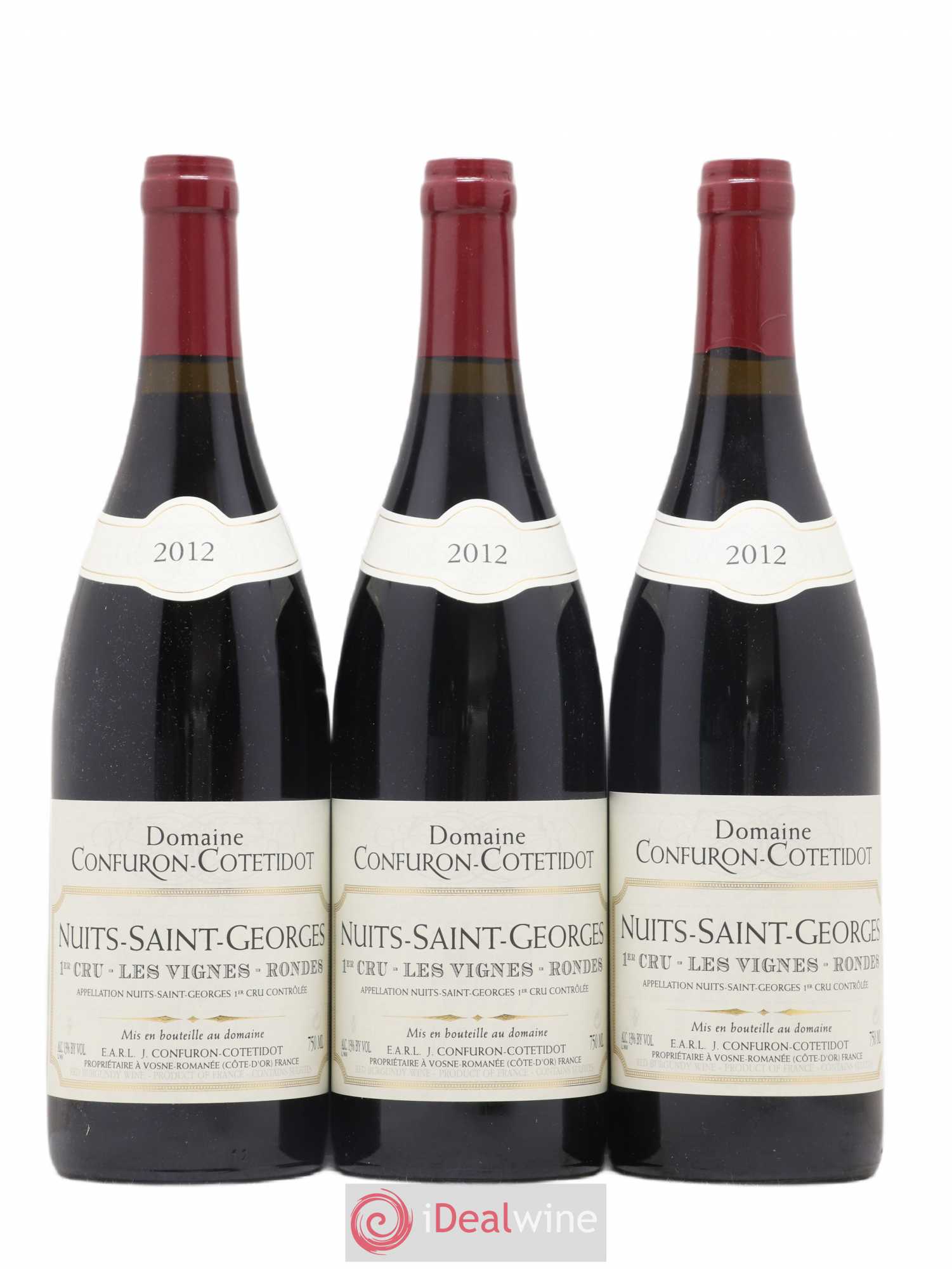 Nuits-Saint-Georges 1er Cru Les Vignes Rondes Confuron-Cotetidot 2012 - Lot de 3 bouteilles - 0