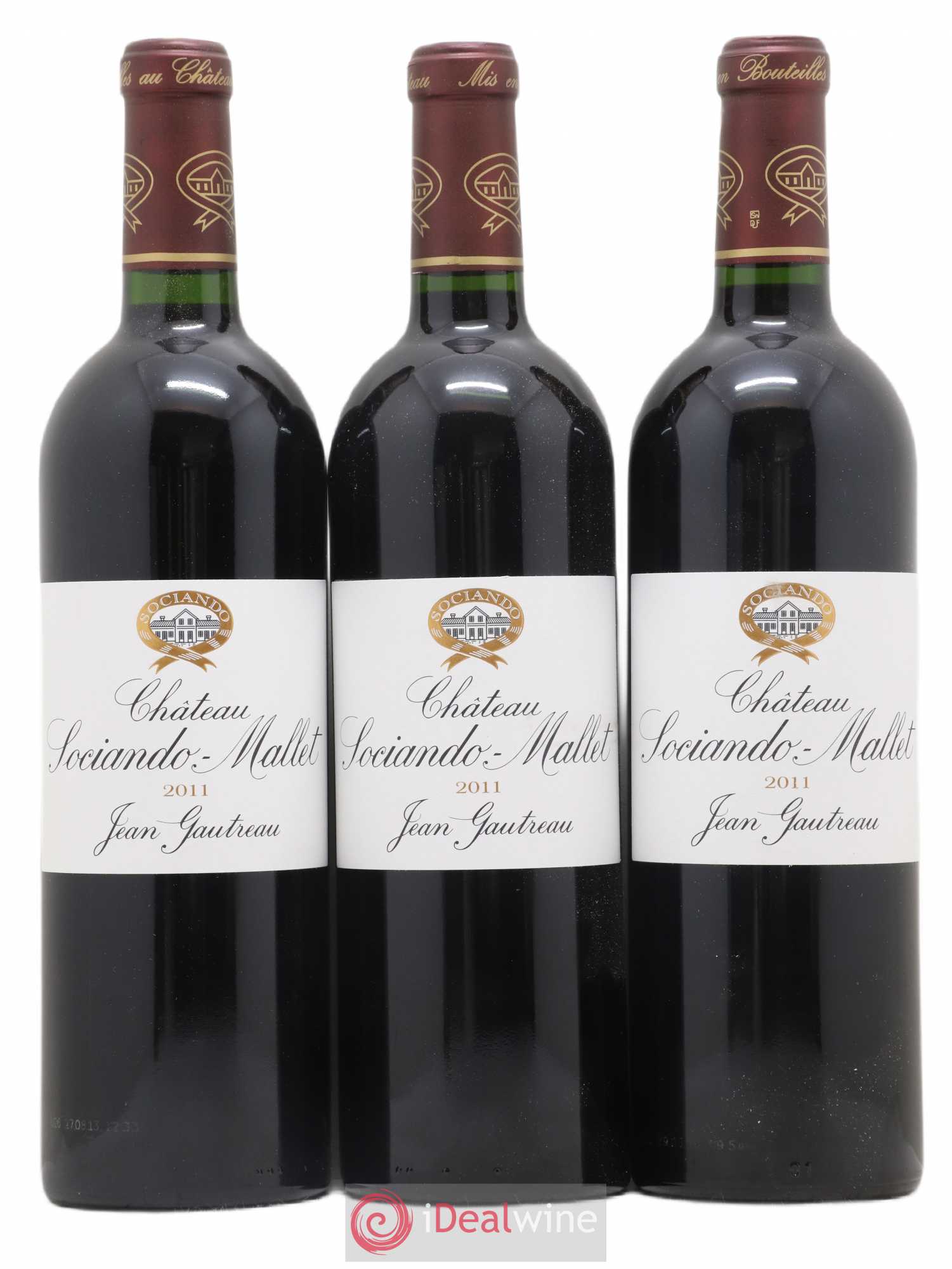 Château Sociando Mallet 2011 - Lot de 3 bouteilles - 0