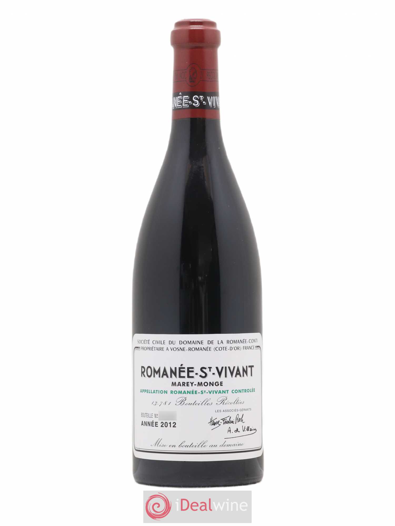 Romanée-Saint-Vivant Grand Cru Domaine de la Romanée-Conti 2012 - Lot de 1 bouteille - 0