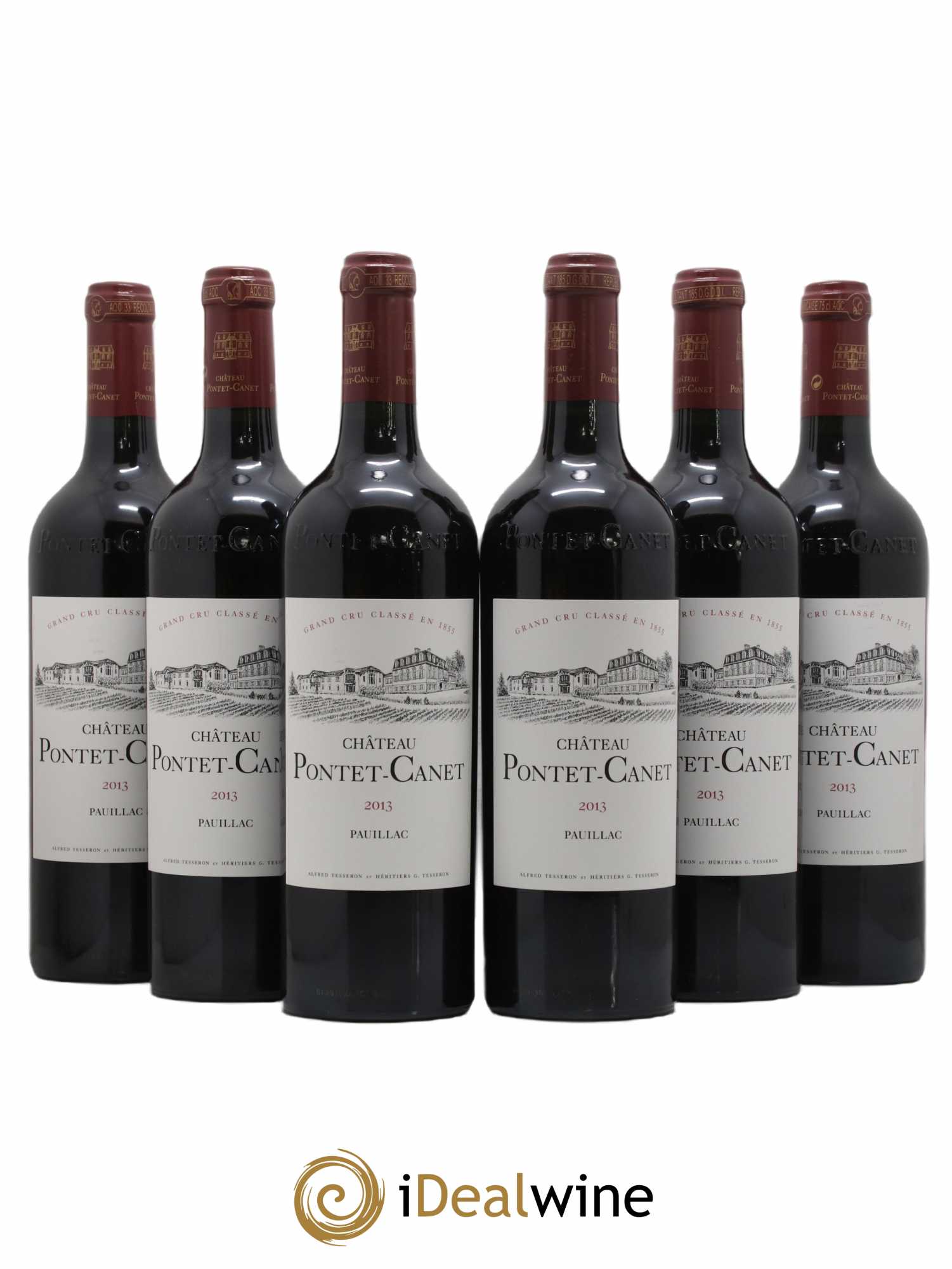 Château Pontet Canet 5ème Grand Cru Classé 2013 - Lot de 6 bouteilles - 0