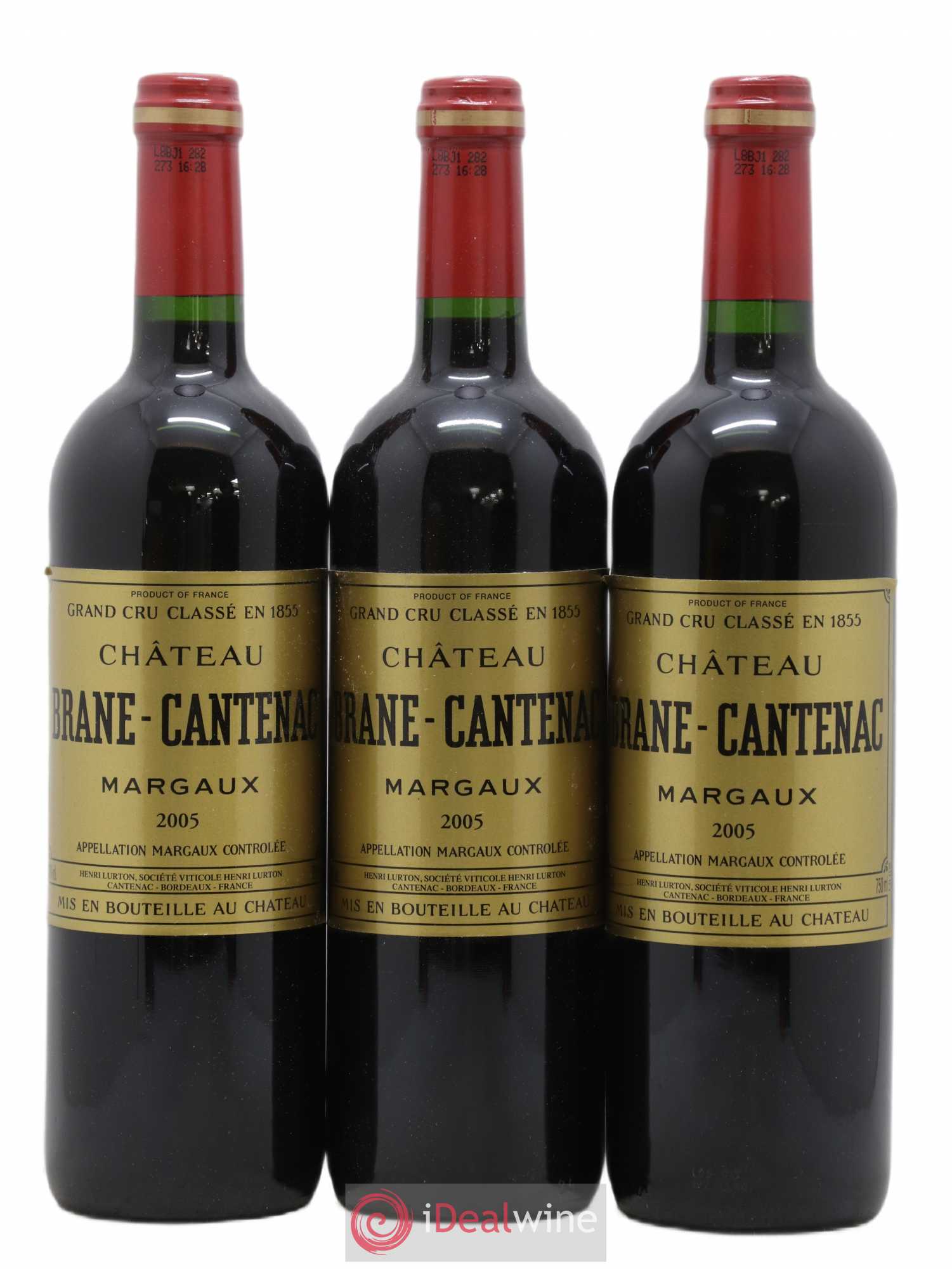 Château Brane Cantenac 2ème Grand Cru Classé 2005 - Lot de 3 bouteilles - 0