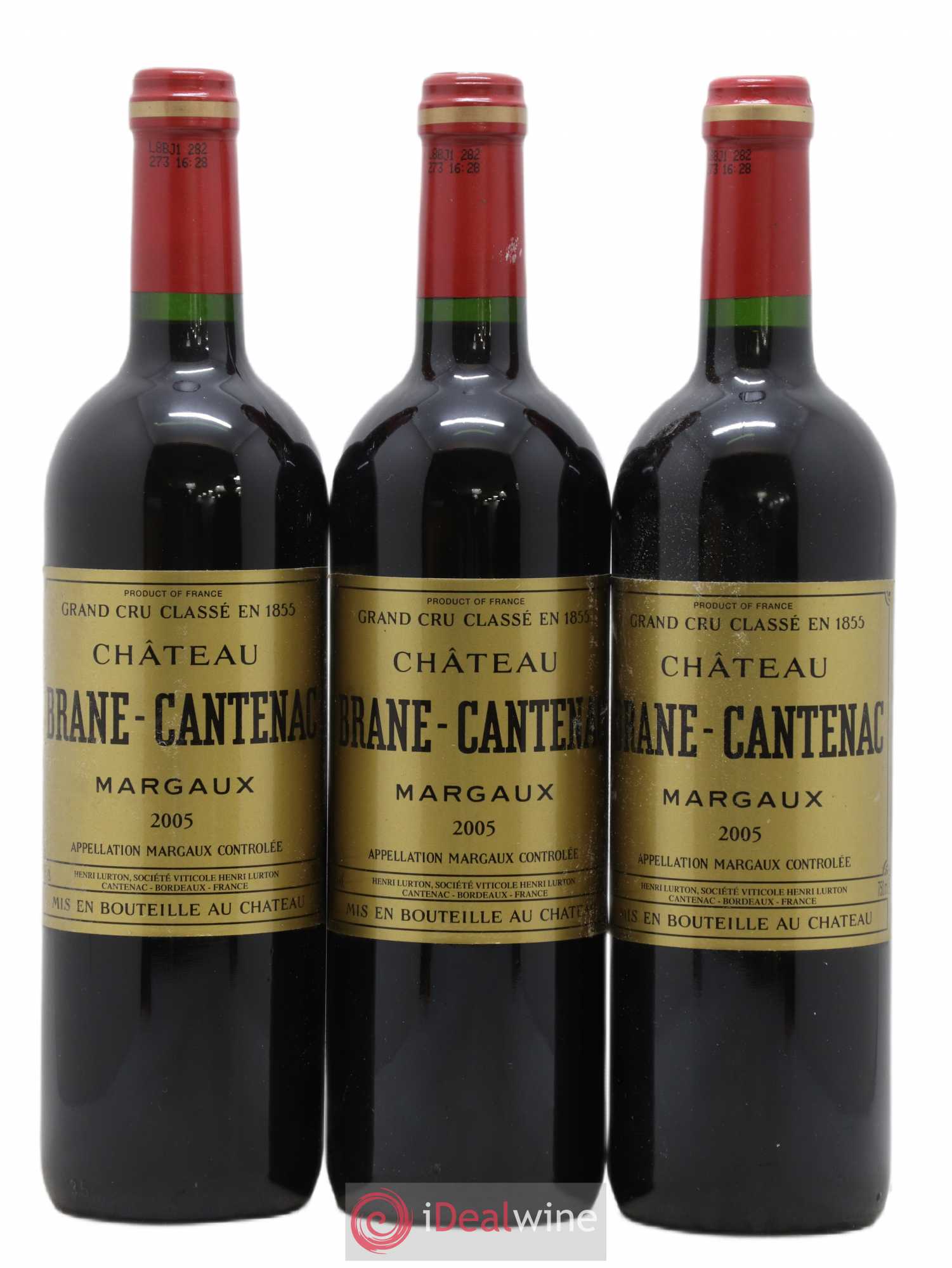 Château Brane Cantenac 2ème Grand Cru Classé 2005 - Lot de 3 bouteilles - 0