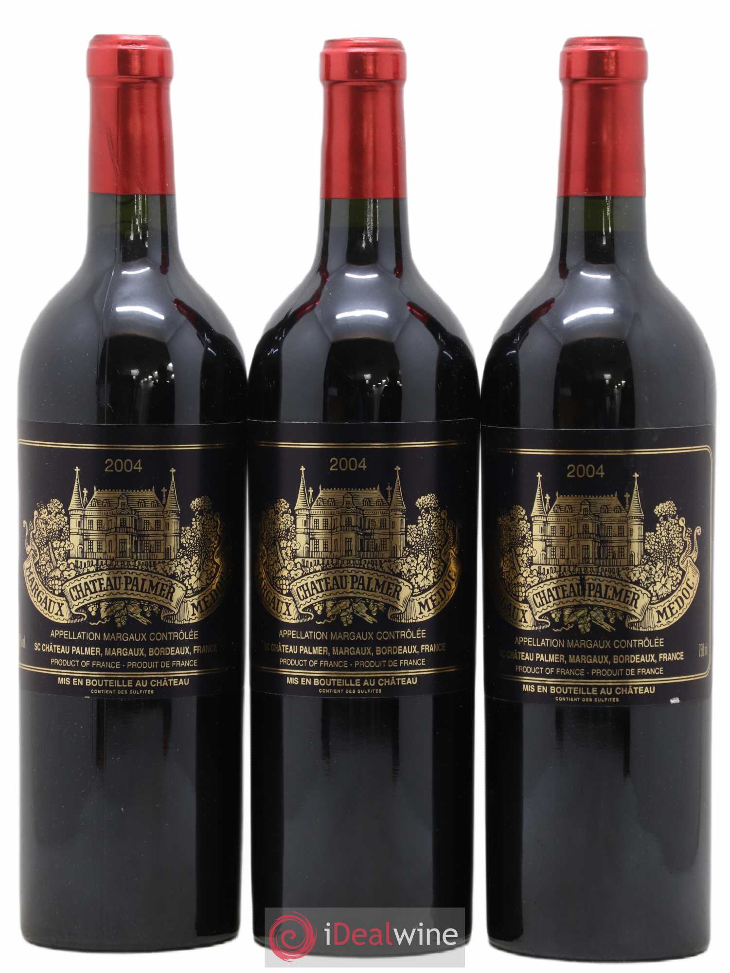 Château Palmer 3ème Grand Cru Classé 2004 - Lot de 3 bouteilles - 0