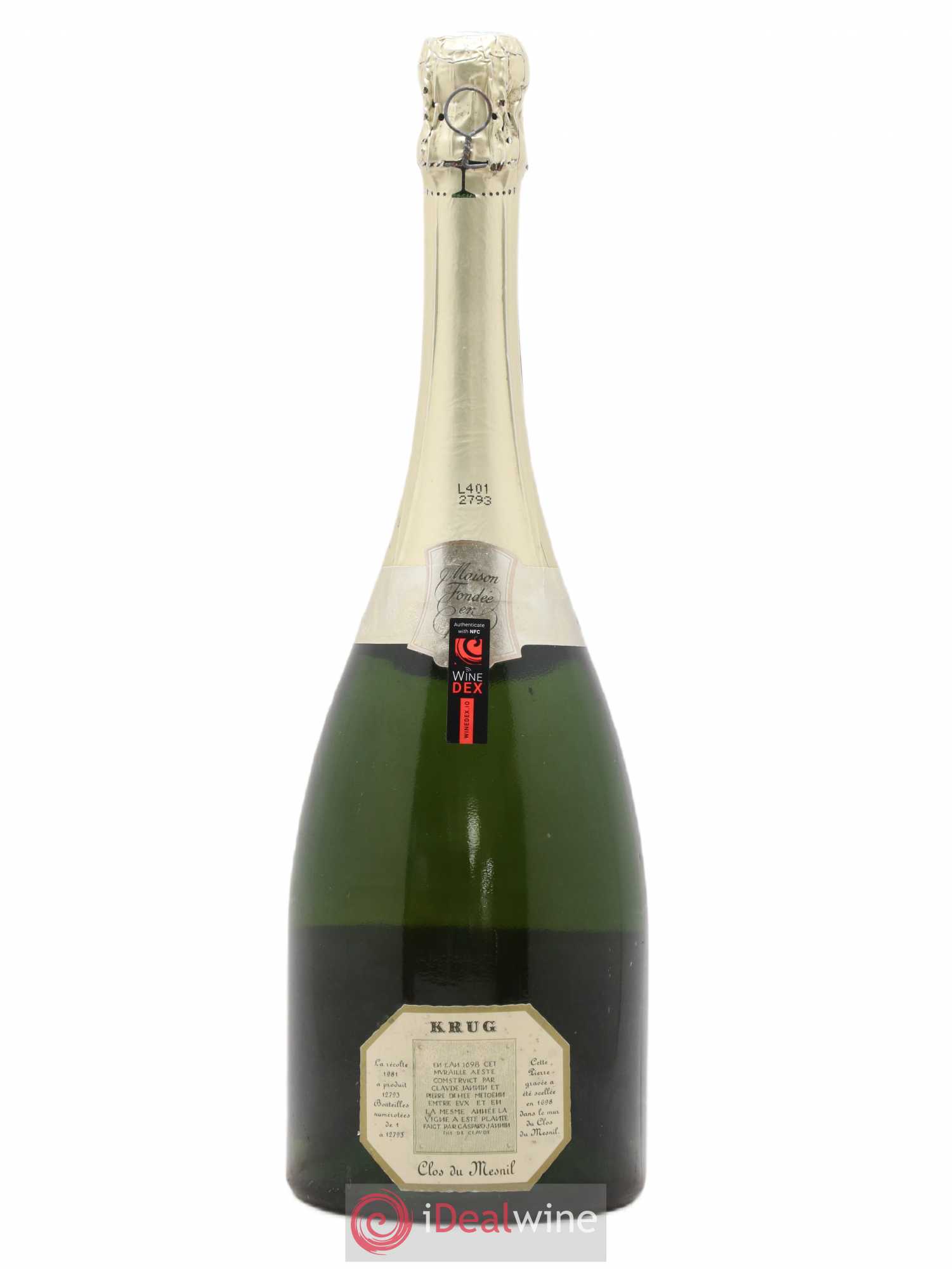 Clos du Mesnil Krug 1981 - Lot de 1 bouteille - 1