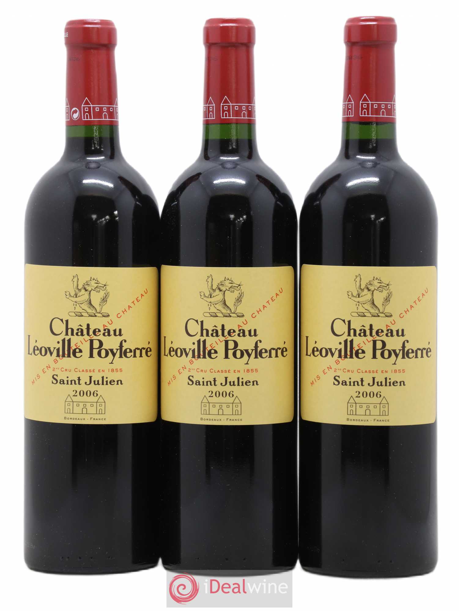 Château Léoville Poyferré 2ème Grand Cru Classé 2006 - Lot de 3 bouteilles - 0